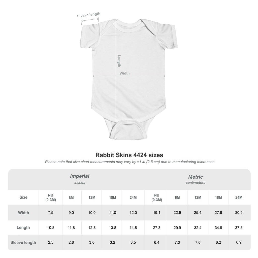 Infant Bodysuit with 'Tee Fr Designe' Graffiti Logo — Cute Urban Baby Onesie