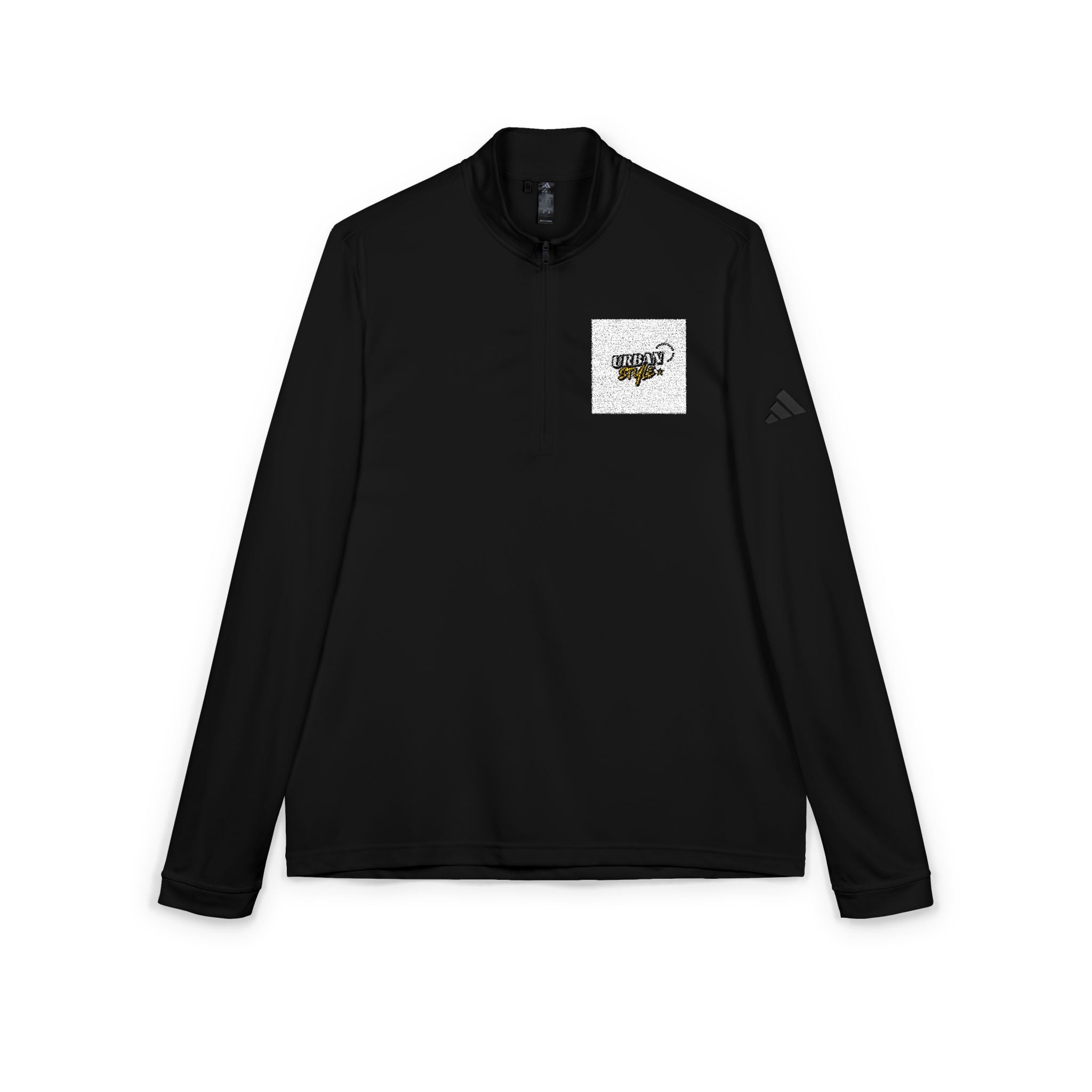 Pull adidas Quarter-Zip brodé - Veste de performance blanche avec logo sur la poitrine