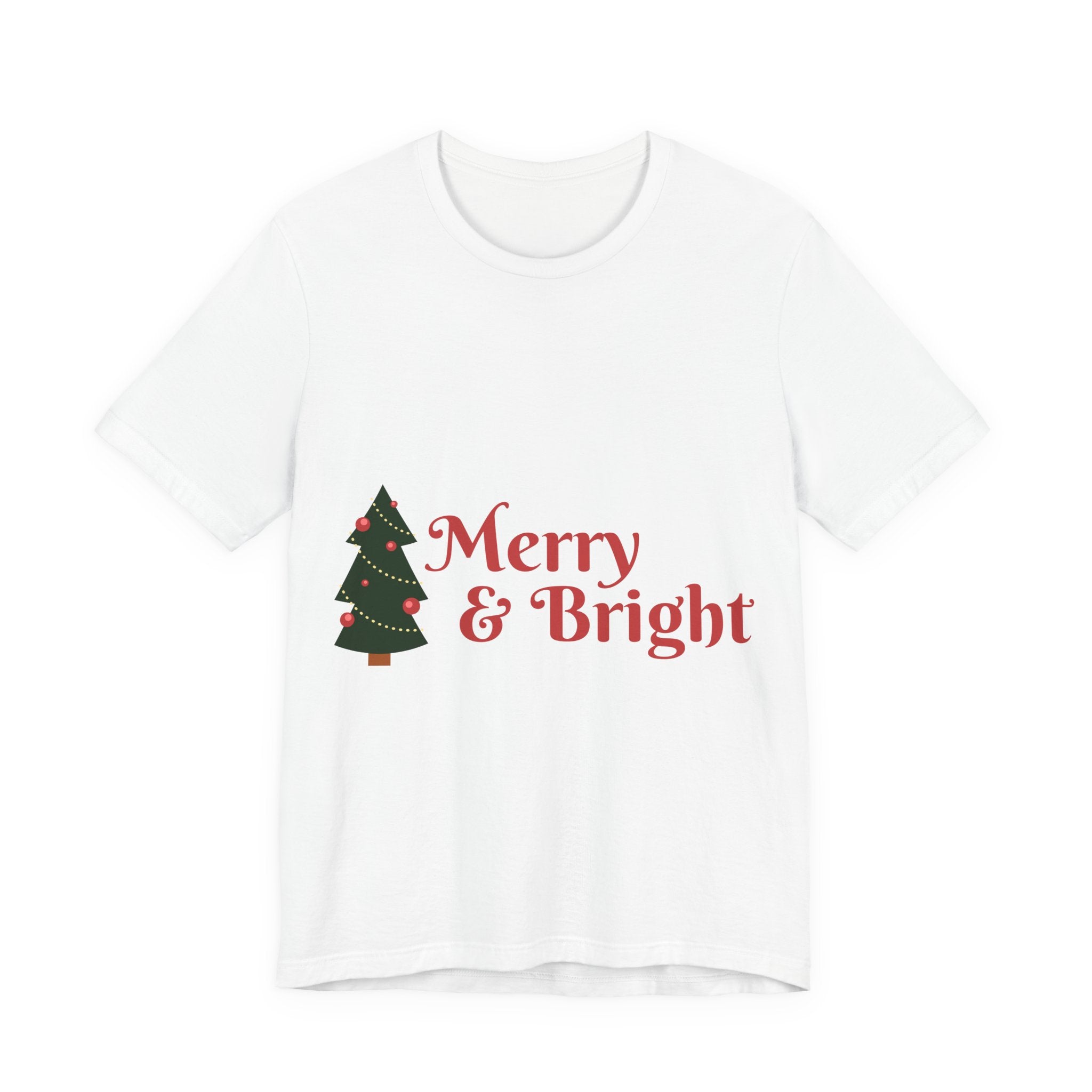 Tee de Noël joyeux et lumineux - T-shirt graphique d'arbre de vacances festif
