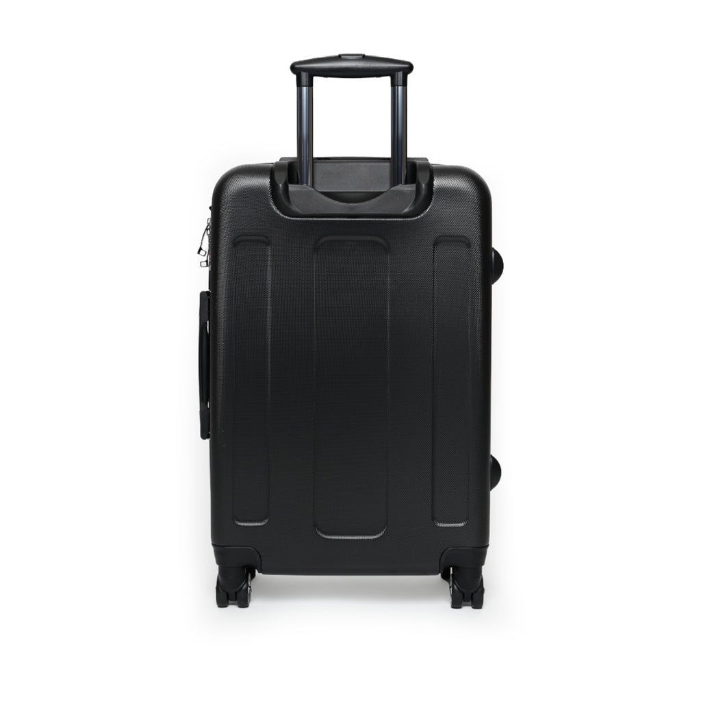 Graffiti Logo Carry-On Suitcase — White Minimal Street Style Luggage