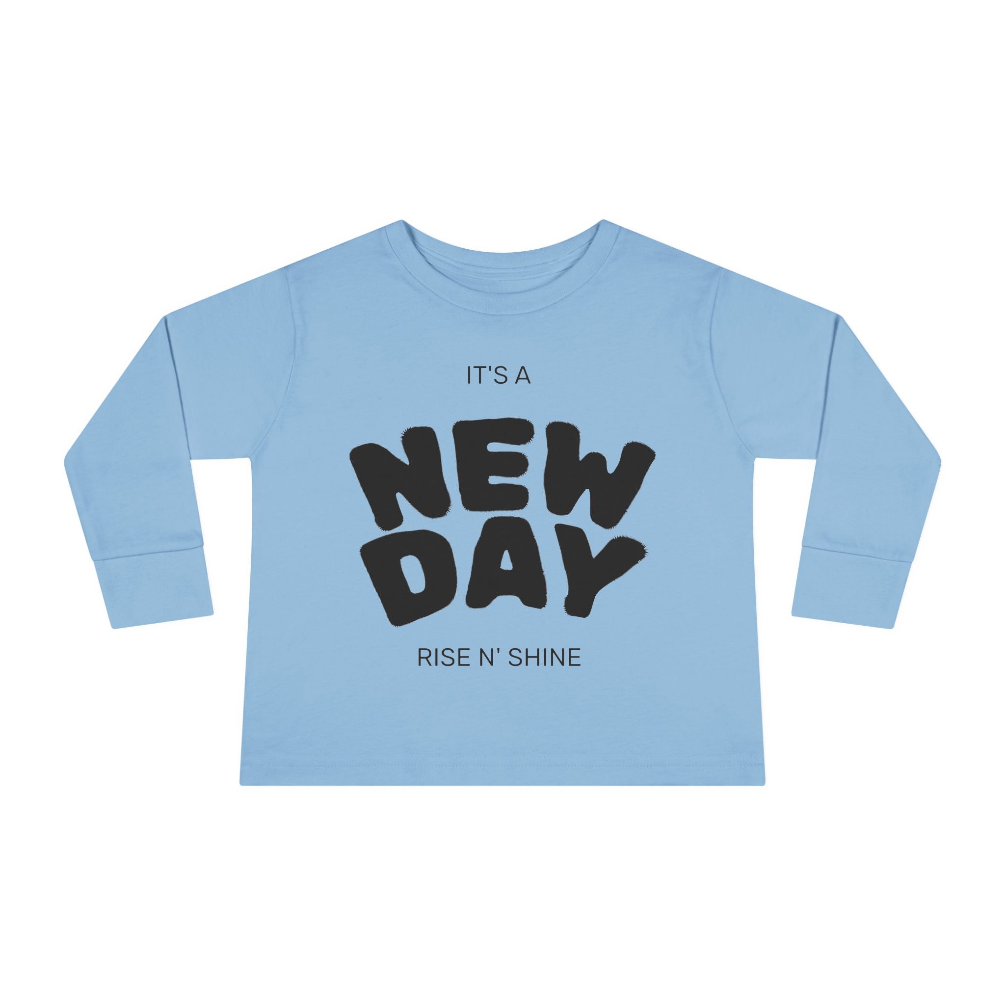 Adorable Toddler Long Sleeve Tee - "New Day" Rise & Shine Design