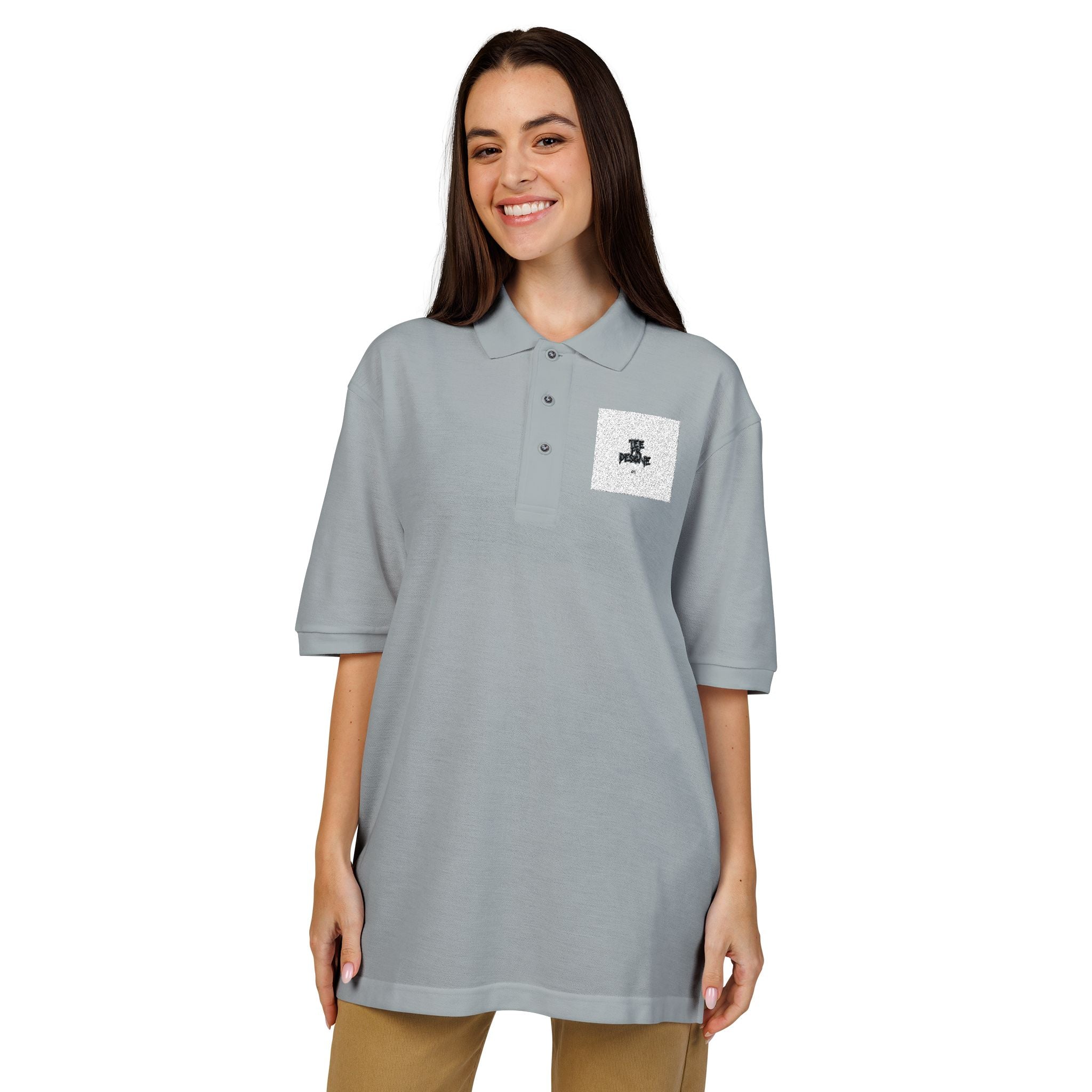 Embroidered Polo Shirt — Subtle Anchor Crest Chest Logo