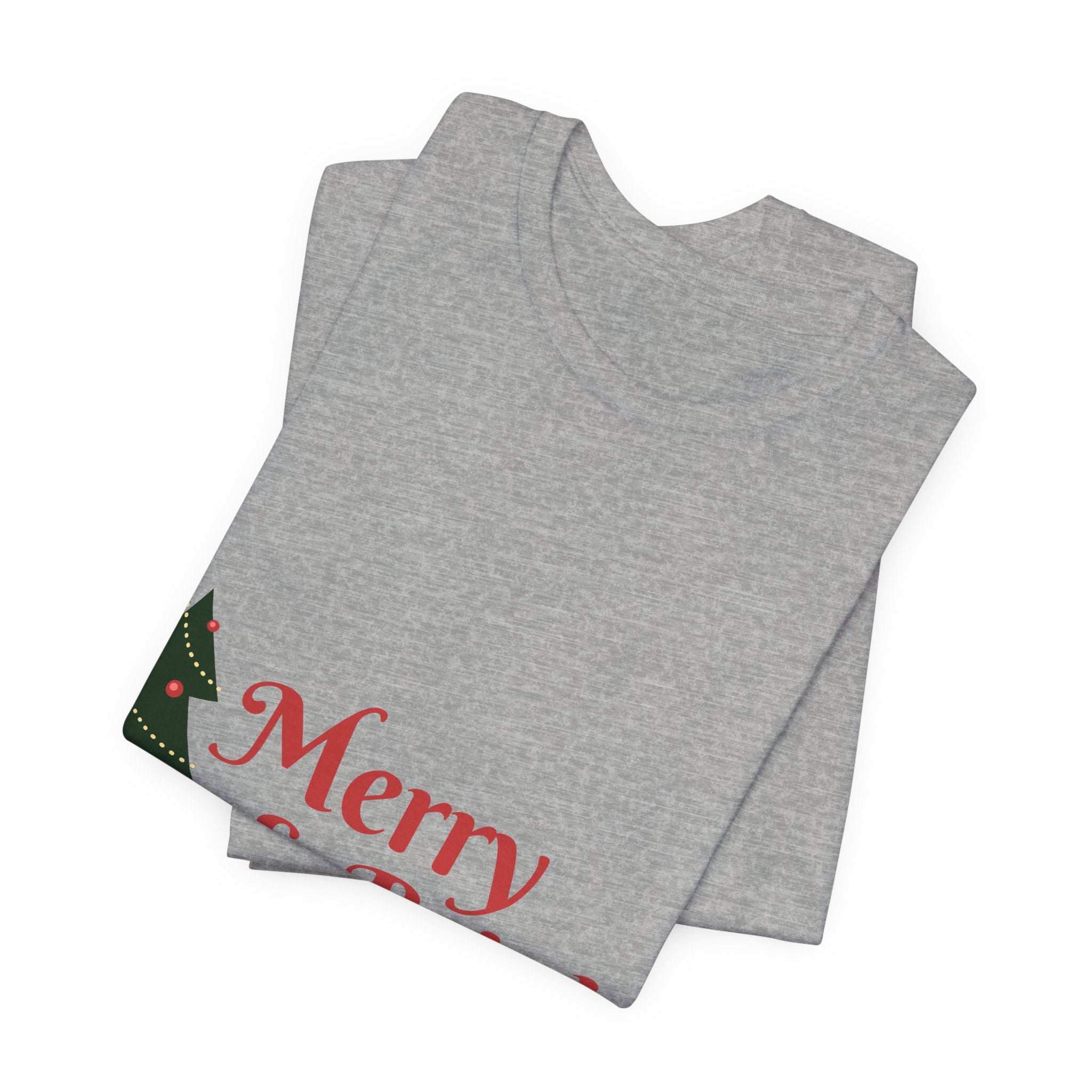 Tee de Noël joyeux et lumineux - T-shirt graphique d'arbre de vacances festif