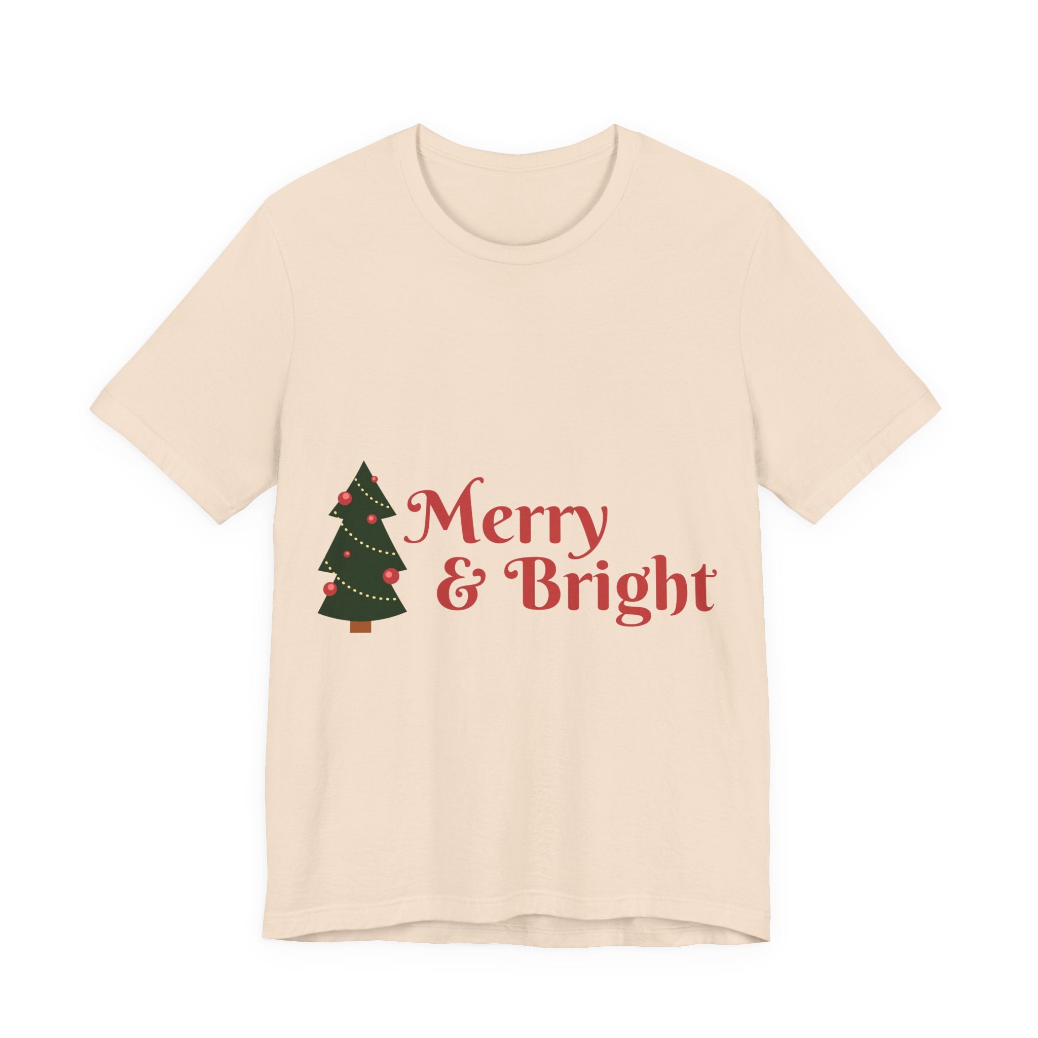 Tee de Noël joyeux et lumineux - T-shirt graphique d'arbre de vacances festif