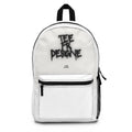 White Graffiti Text Backpack — Urban Tee Fr Designe Logo School Bag