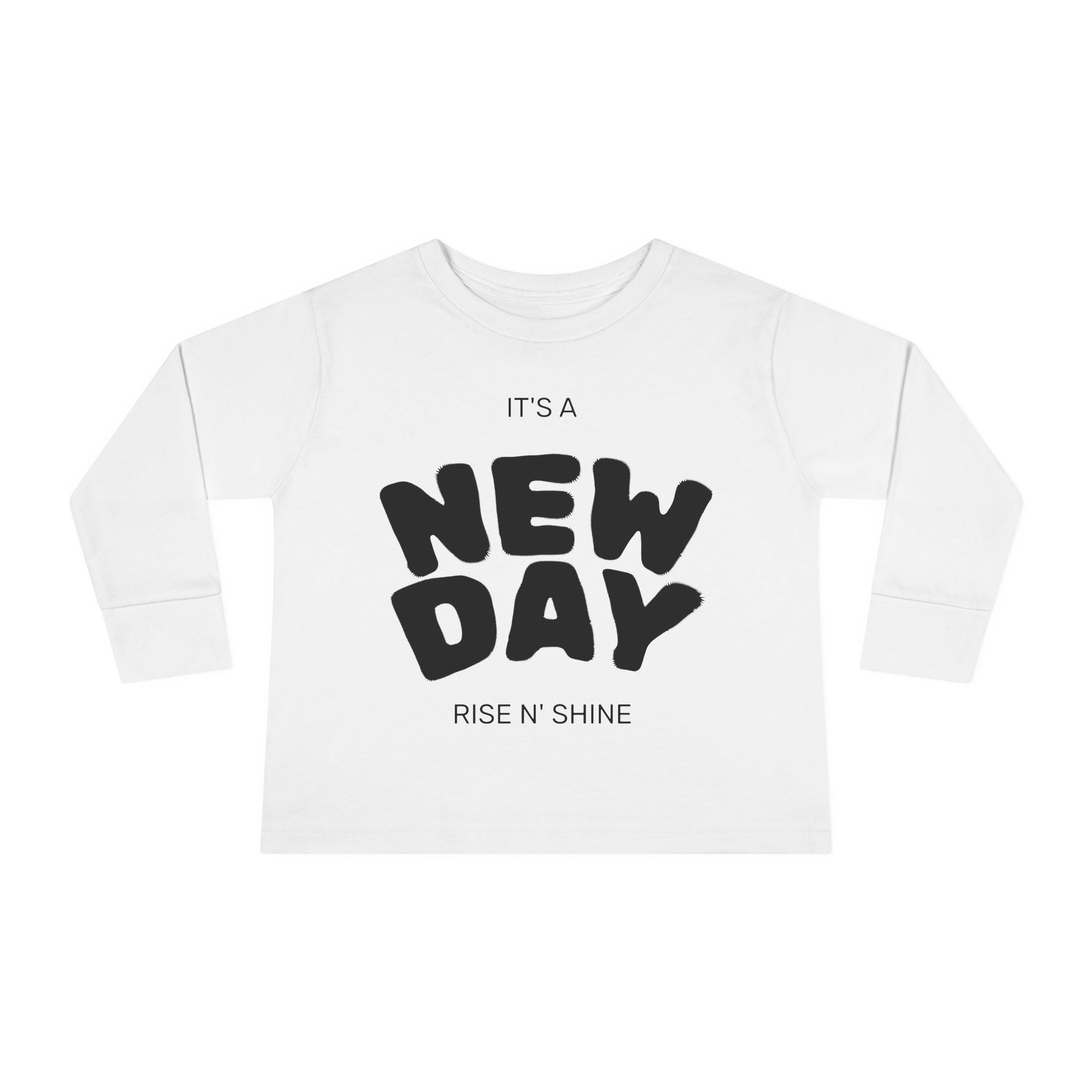 Adorable Toddler Long Sleeve Tee - "New Day" Rise & Shine Design