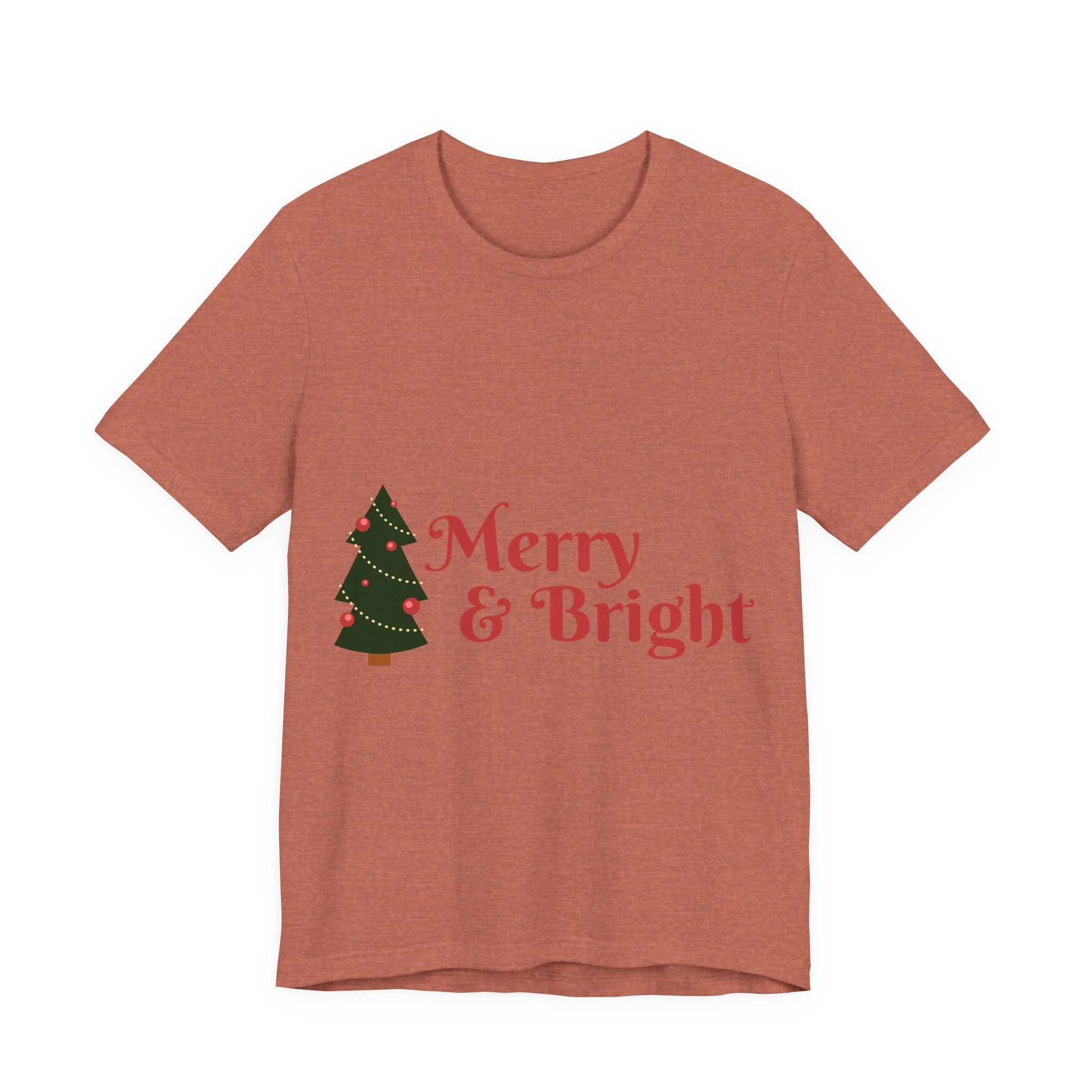 Tee de Noël joyeux et lumineux - T-shirt graphique d'arbre de vacances festif