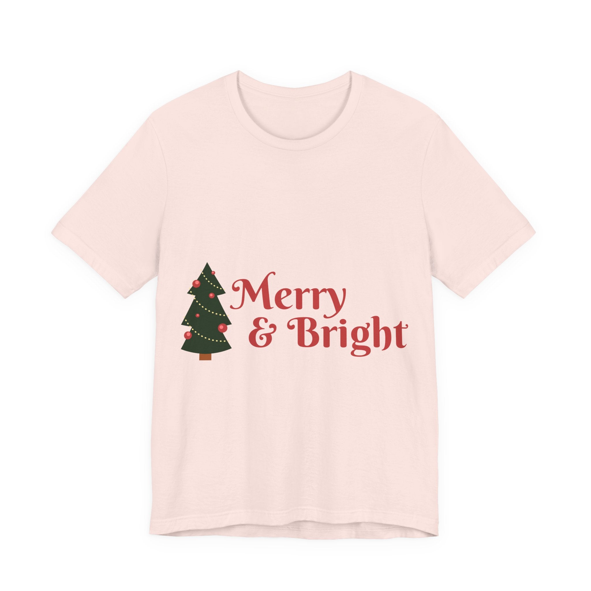 Tee de Noël joyeux et lumineux - T-shirt graphique d'arbre de vacances festif