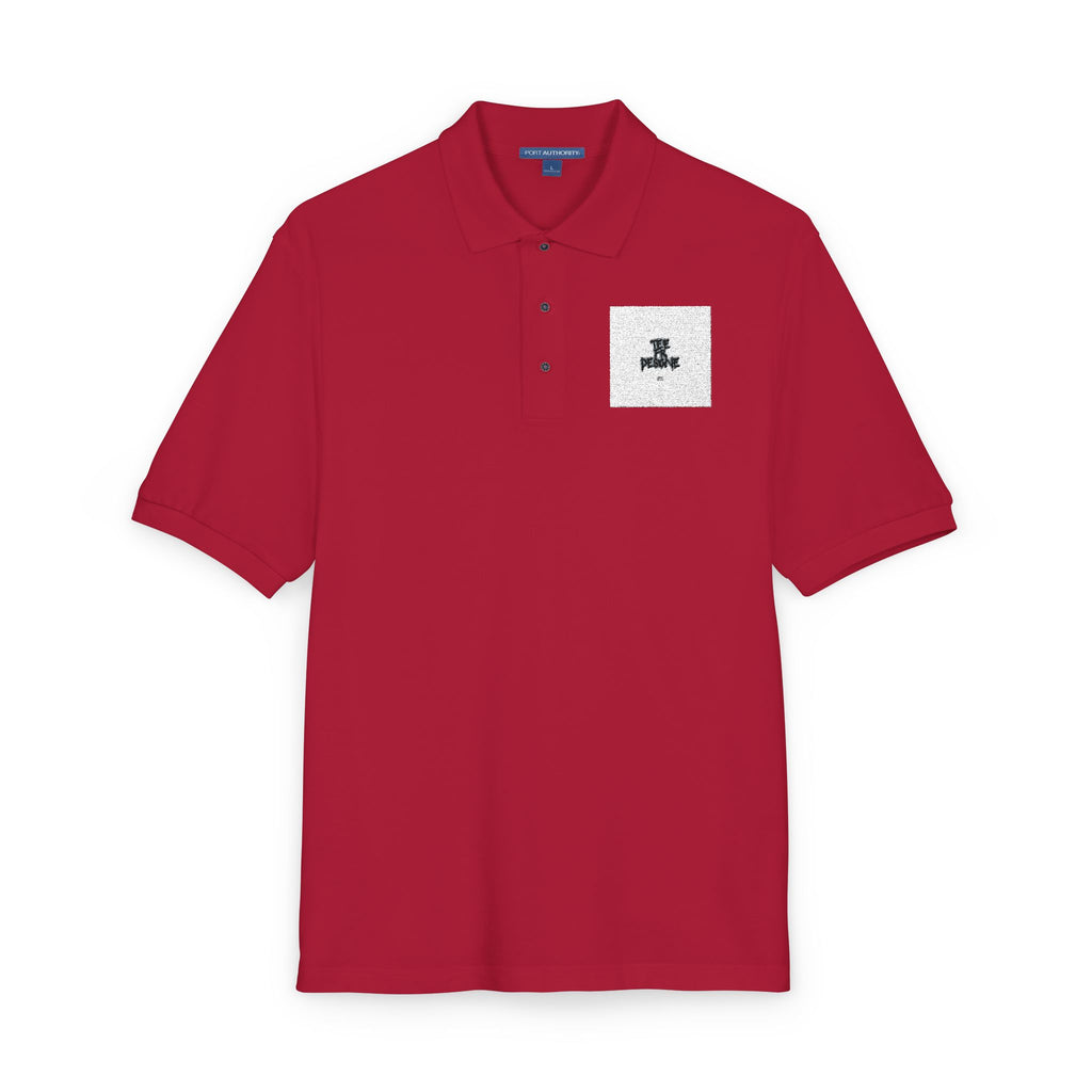Embroidered Polo Shirt — Subtle Anchor Crest Chest Logo
