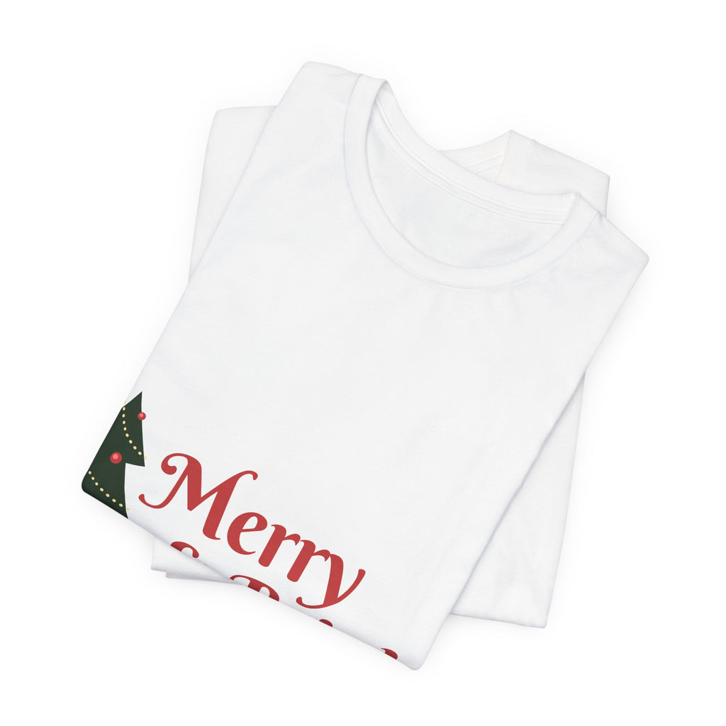 Tee de Noël joyeux et lumineux - T-shirt graphique d'arbre de vacances festif