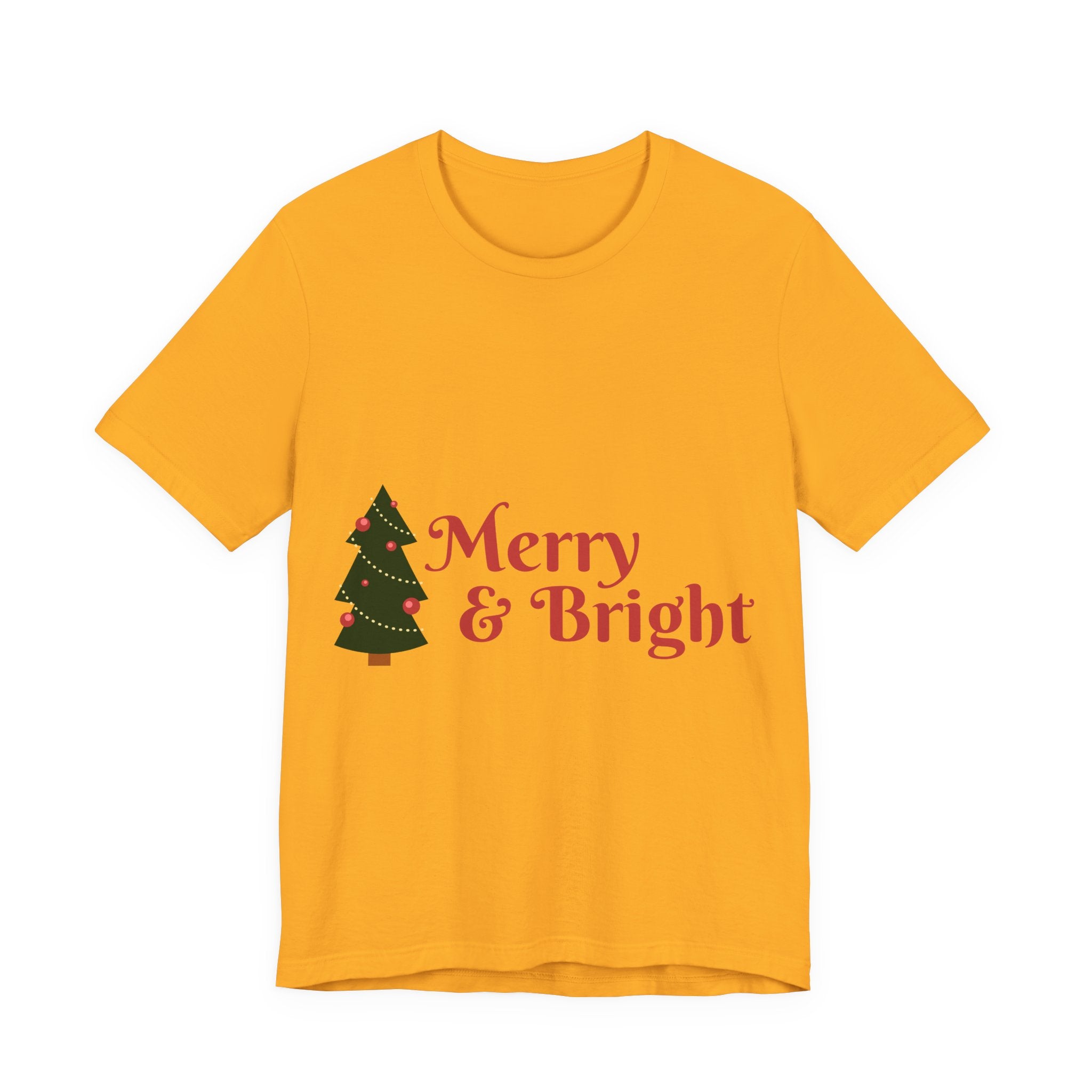 Tee de Noël joyeux et lumineux - T-shirt graphique d'arbre de vacances festif