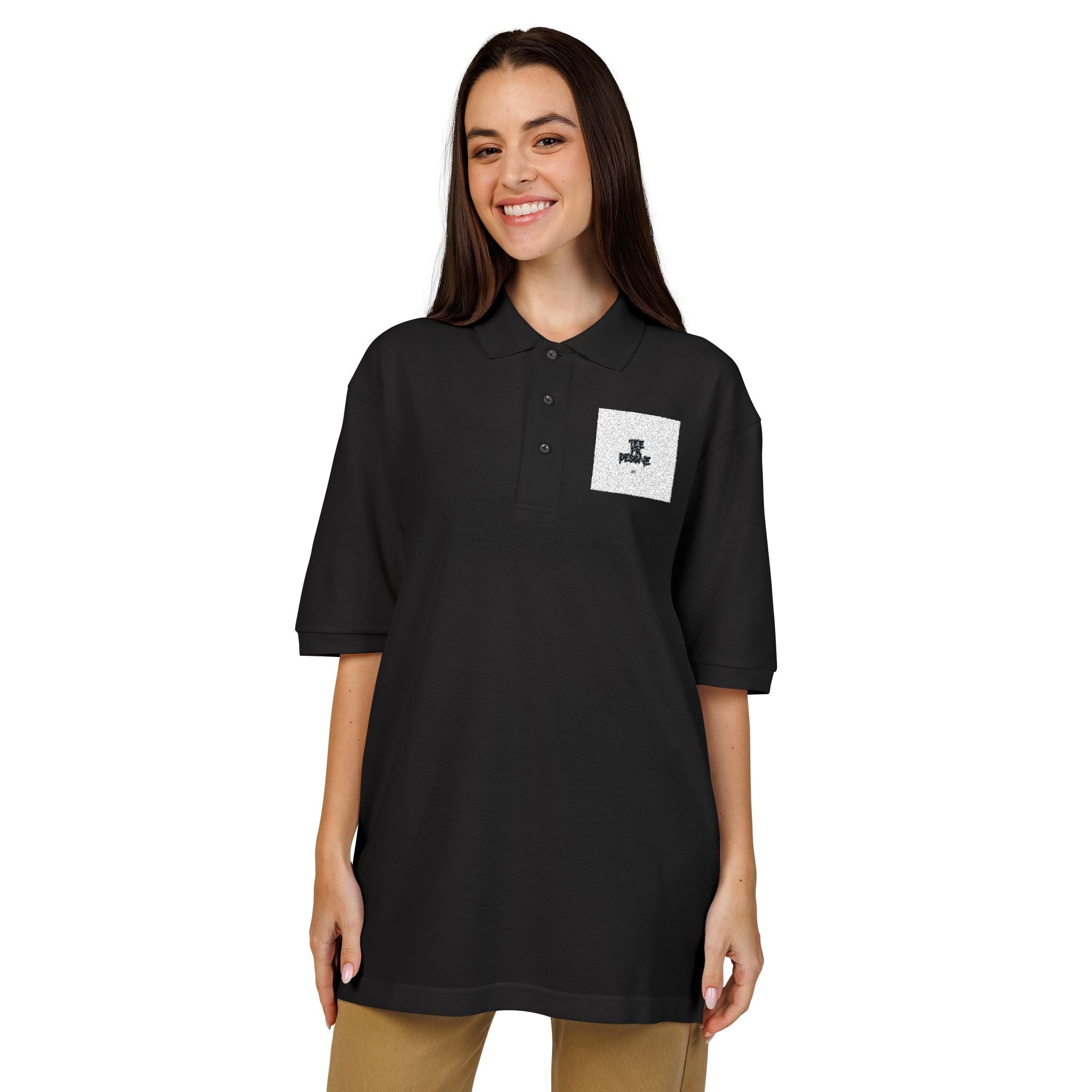 Embroidered Polo Shirt — Subtle Anchor Crest Chest Logo