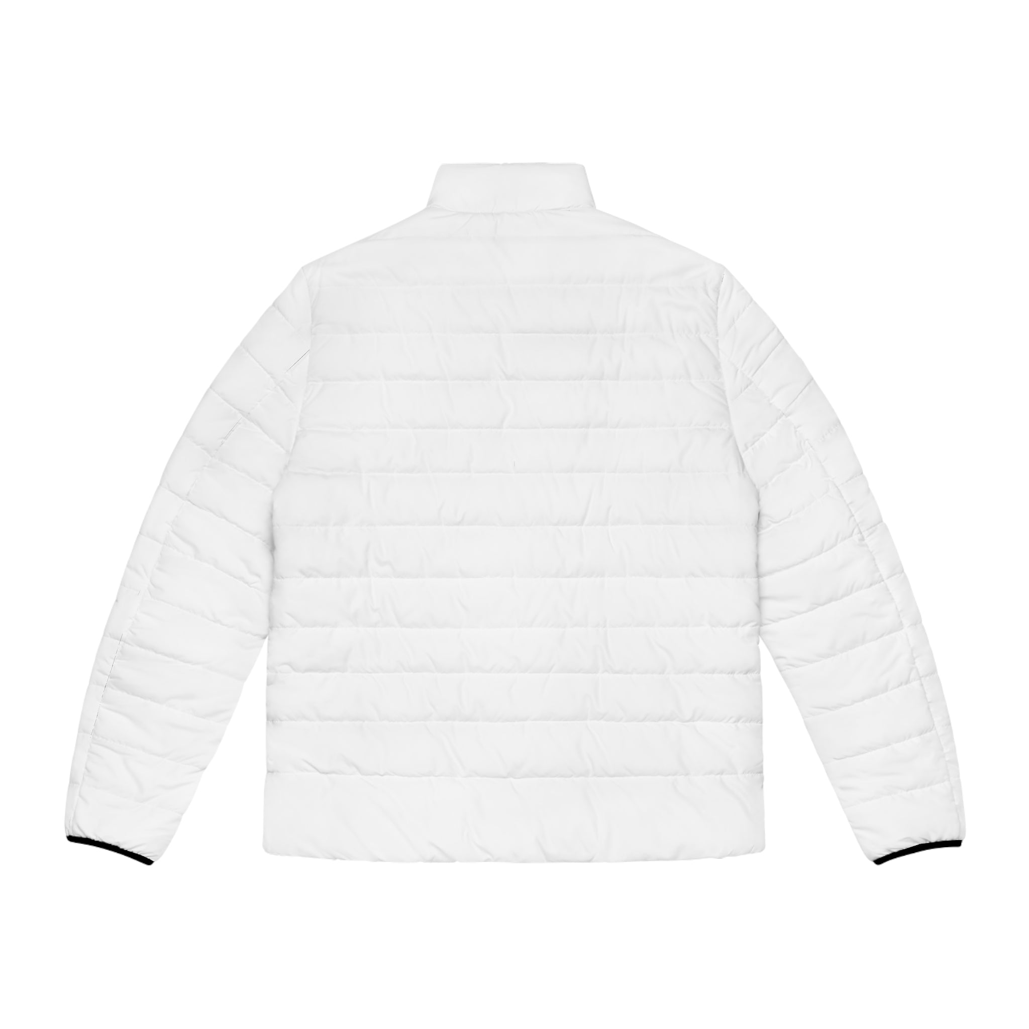 Doudoune blanche pour homme - Logo brodé minimal "We Believe"