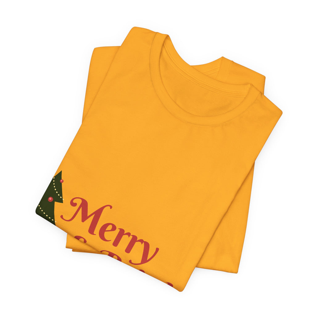 Tee de Noël joyeux et lumineux - T-shirt graphique d'arbre de vacances festif