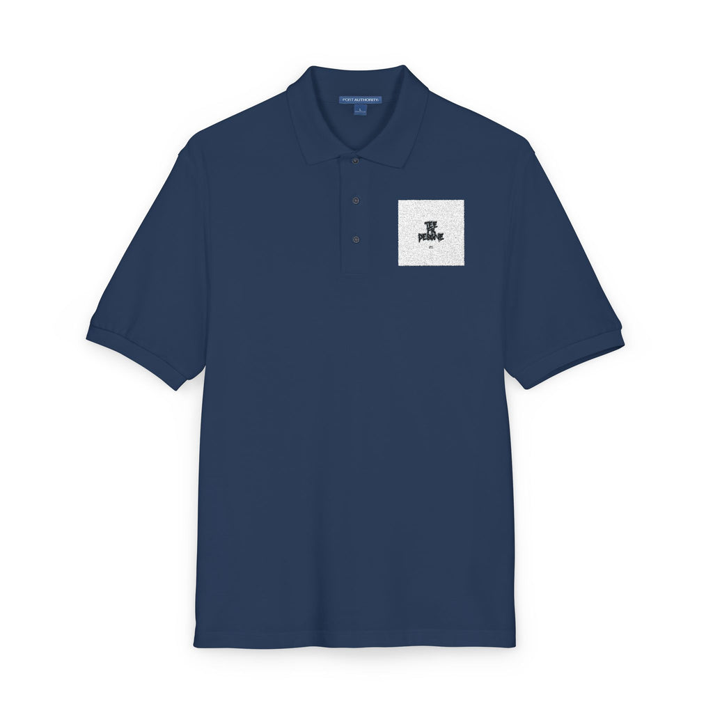 Embroidered Polo Shirt — Subtle Anchor Crest Chest Logo