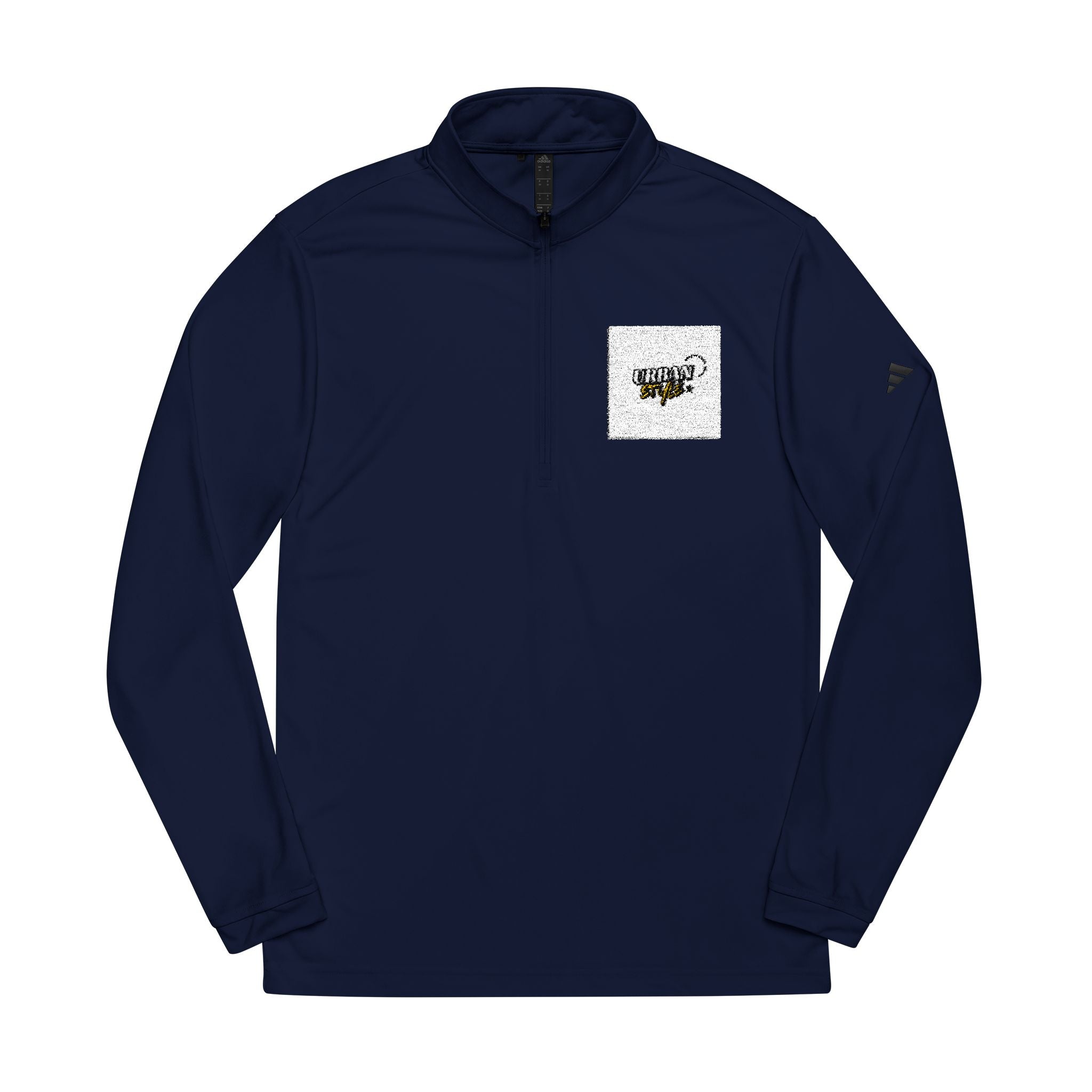 Pull adidas Quarter-Zip brodé - Veste de performance blanche avec logo sur la poitrine