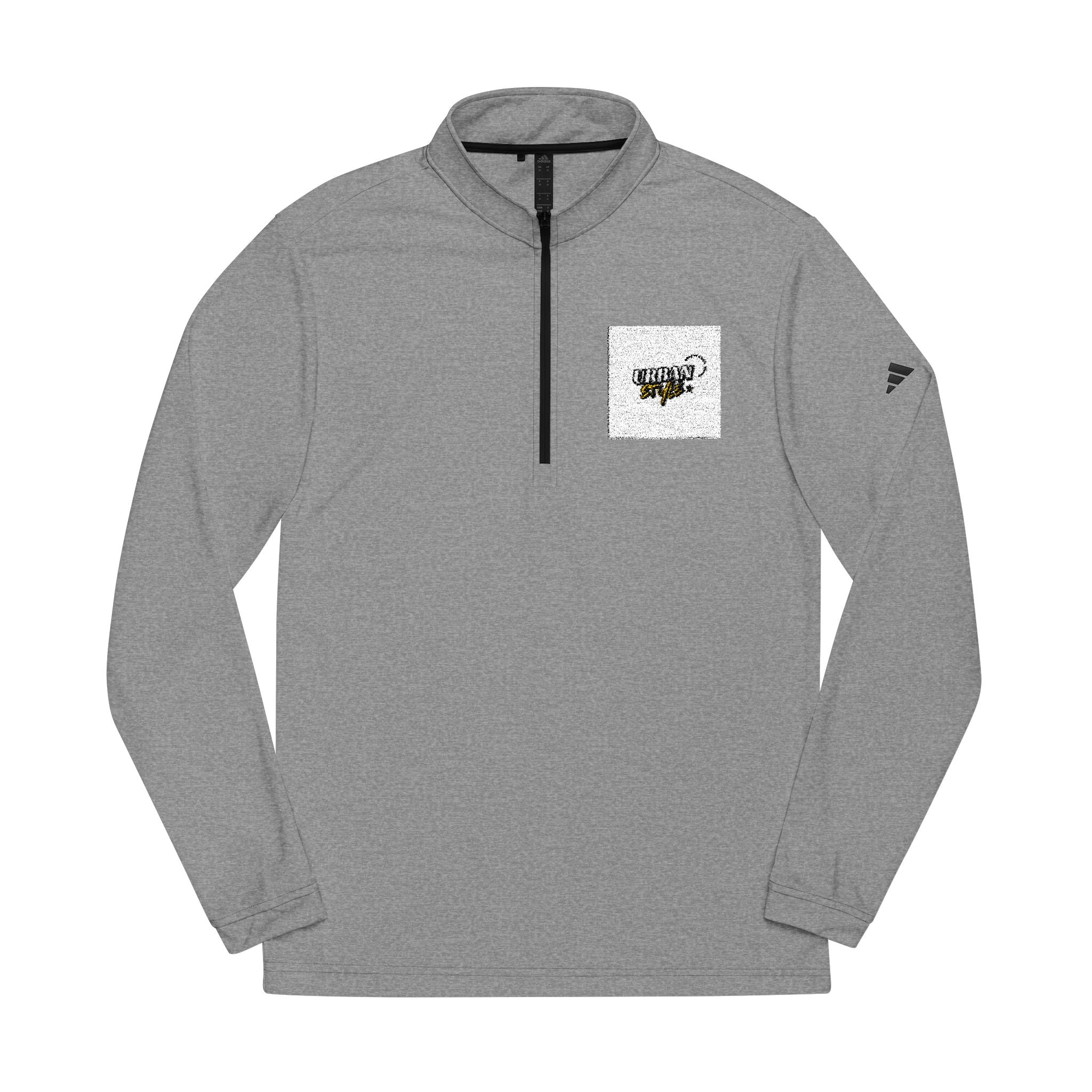 Pull adidas Quarter-Zip brodé - Veste de performance blanche avec logo sur la poitrine