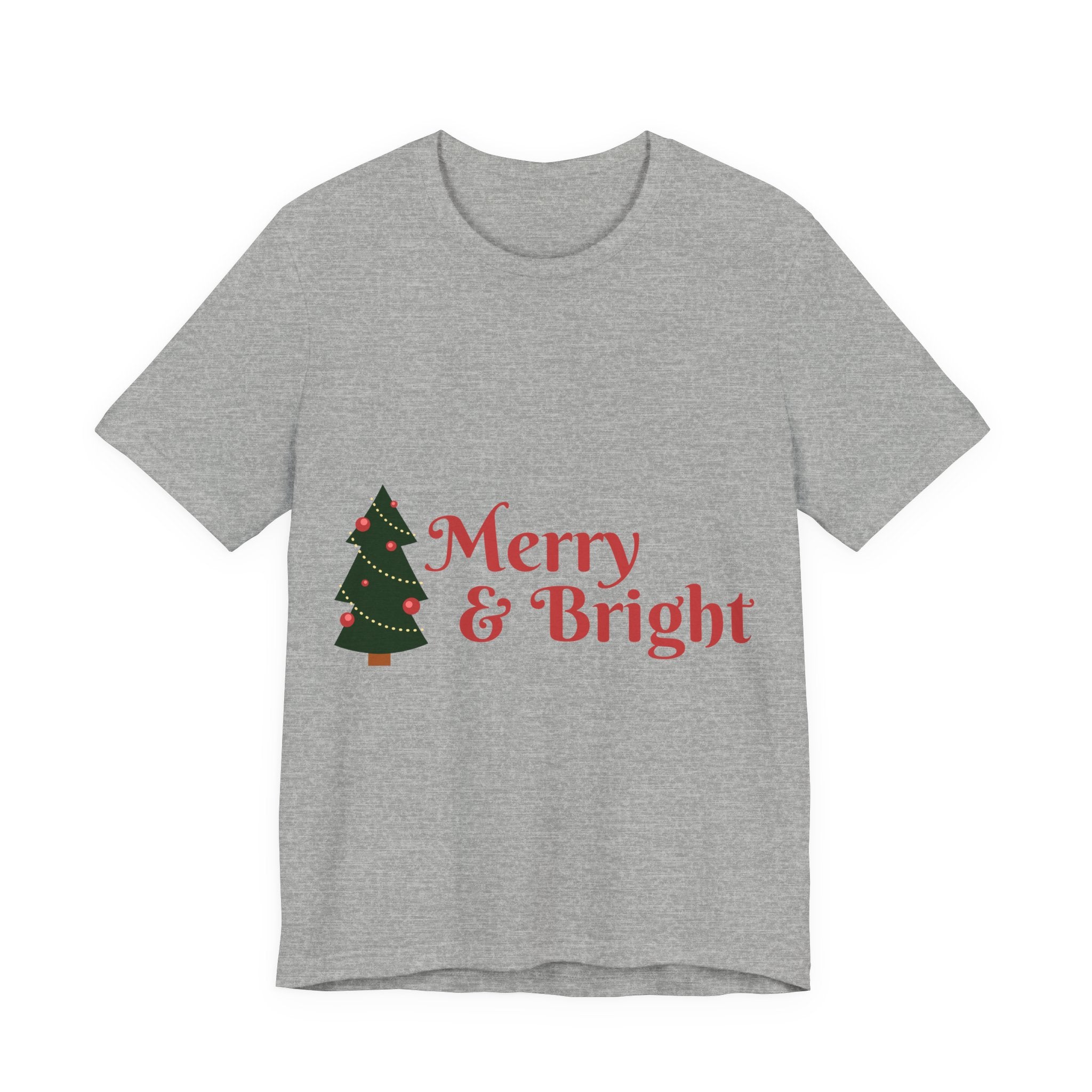 Tee de Noël joyeux et lumineux - T-shirt graphique d'arbre de vacances festif
