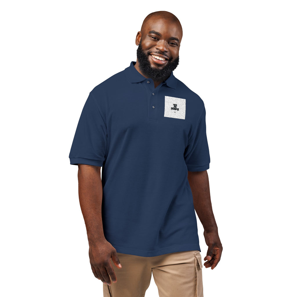 Embroidered Polo Shirt — Subtle Anchor Crest Chest Logo