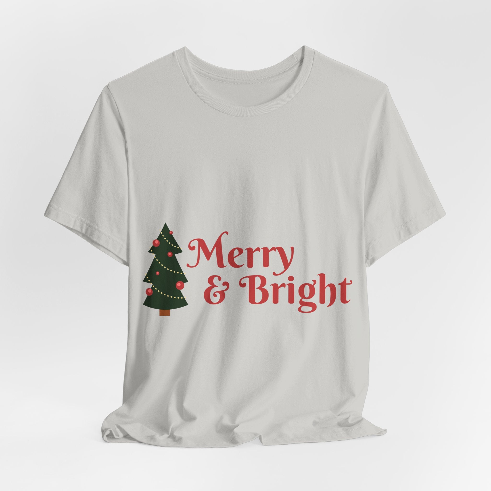 Tee de Noël joyeux et lumineux - T-shirt graphique d'arbre de vacances festif