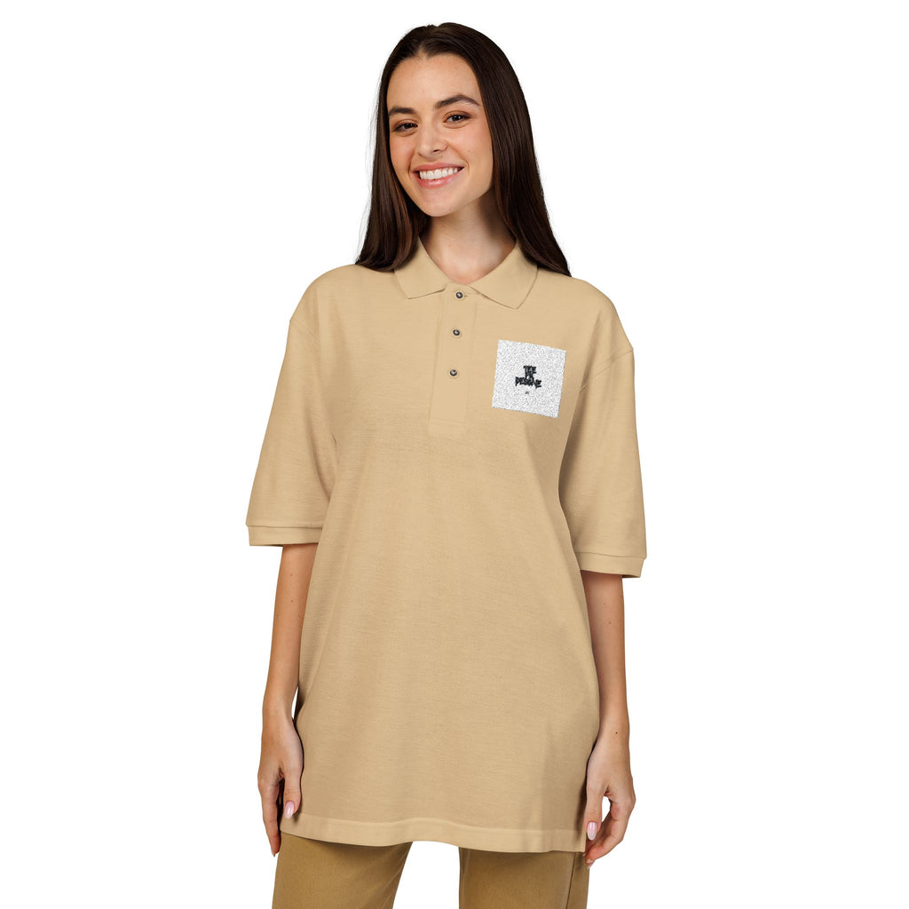 Embroidered Polo Shirt — Subtle Anchor Crest Chest Logo