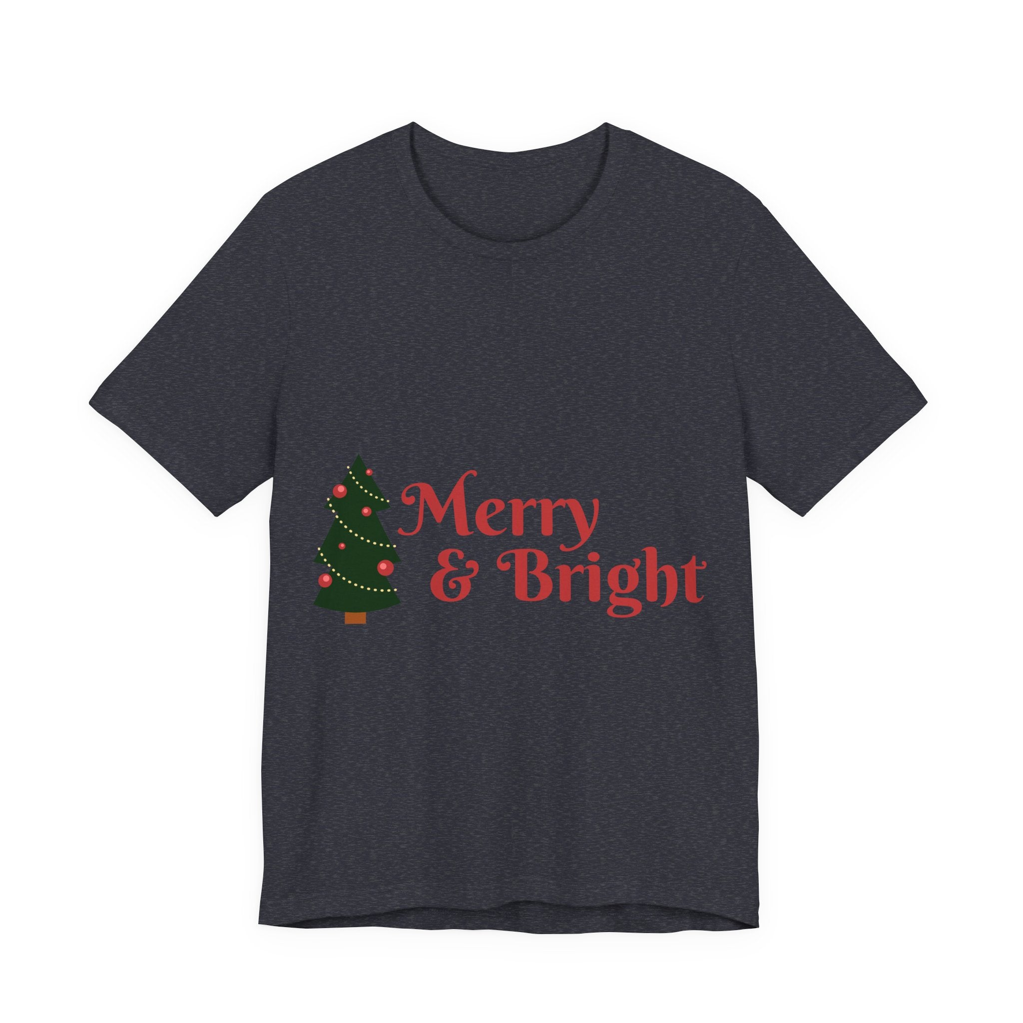 Tee de Noël joyeux et lumineux - T-shirt graphique d'arbre de vacances festif