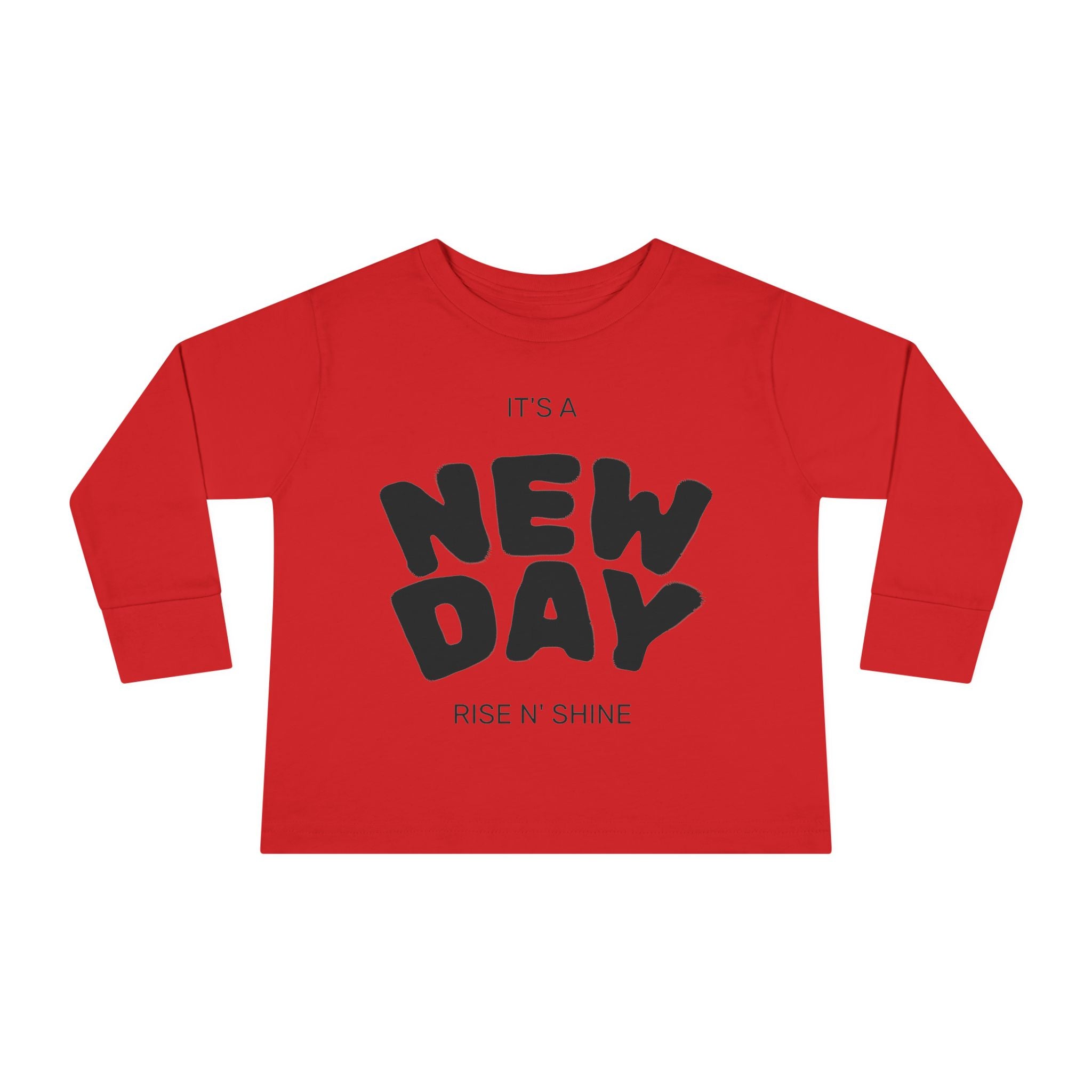 Adorable Toddler Long Sleeve Tee - "New Day" Rise & Shine Design