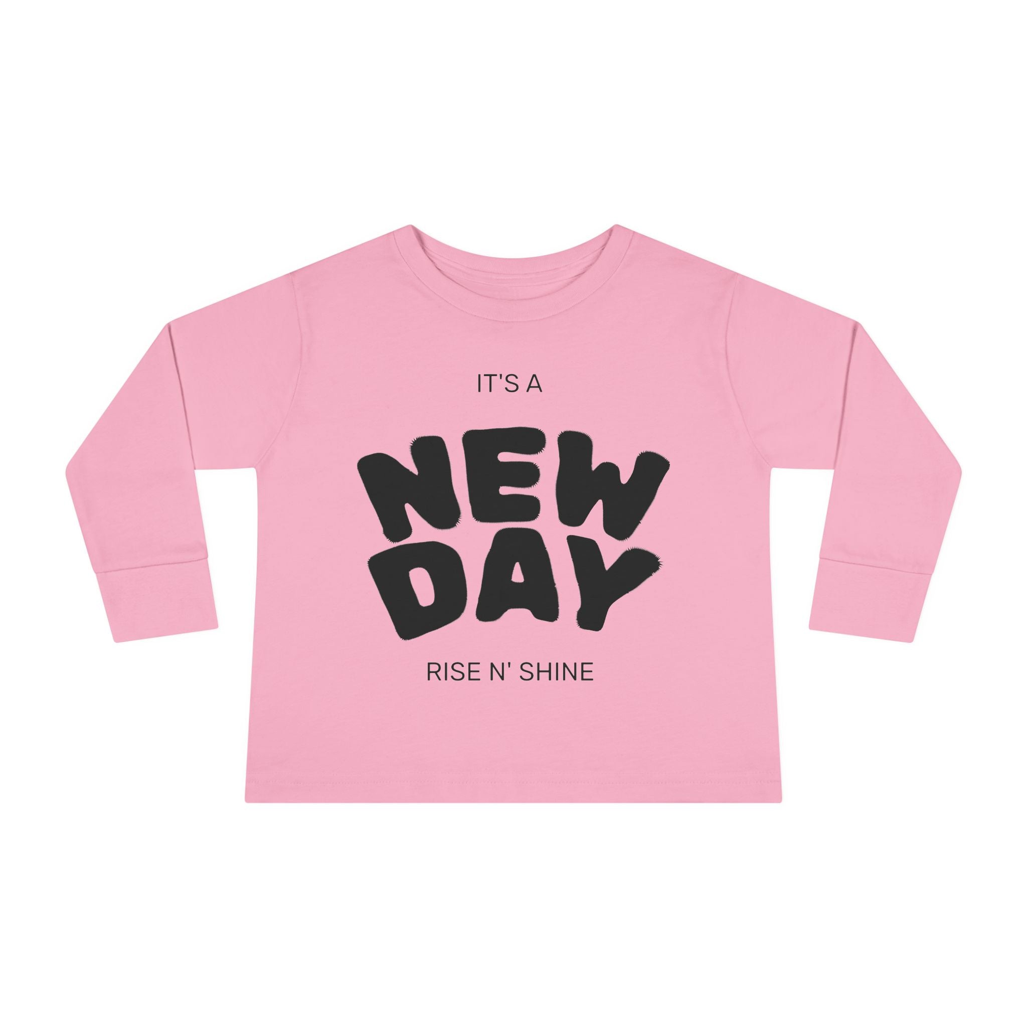 Adorable Toddler Long Sleeve Tee - "New Day" Rise & Shine Design