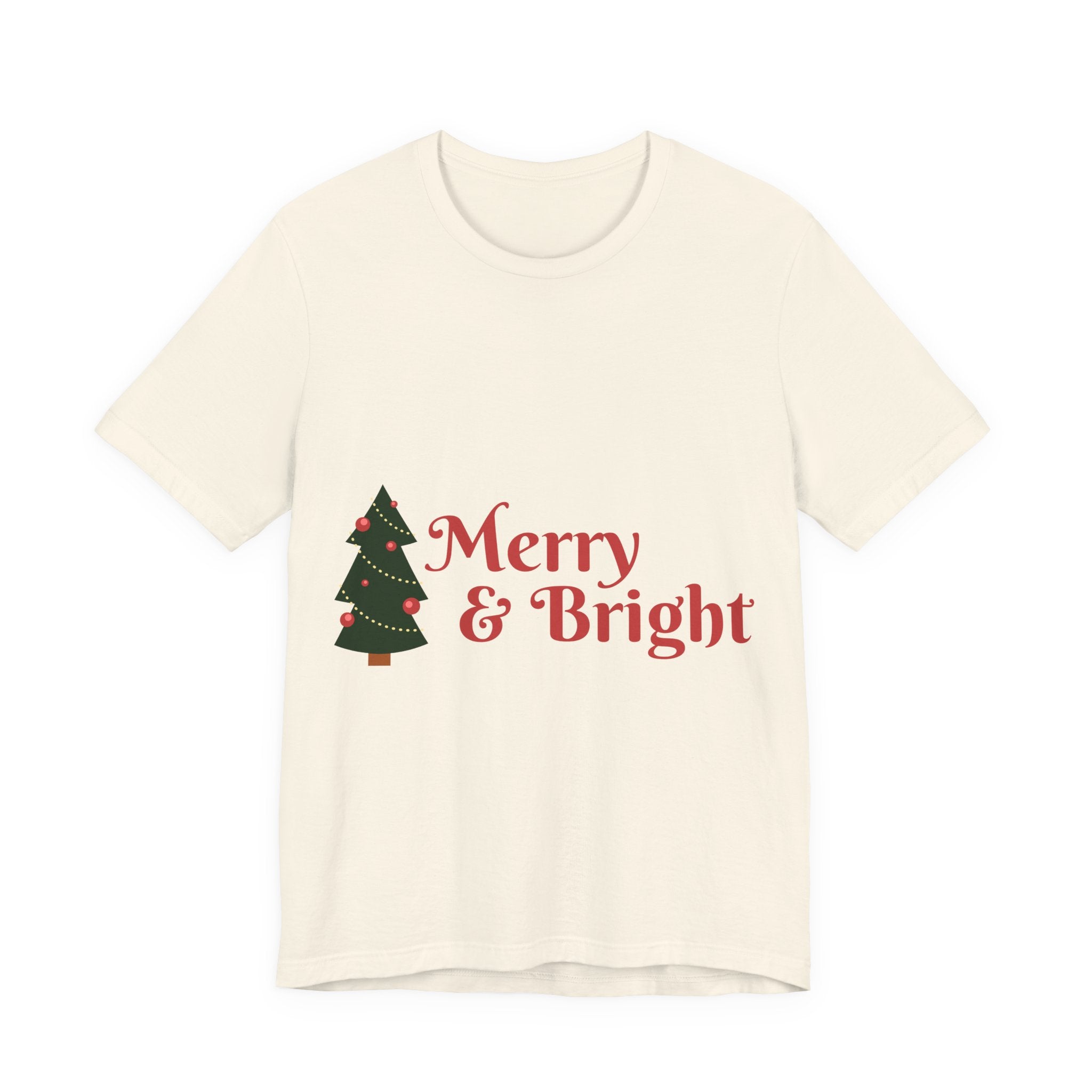 Tee de Noël joyeux et lumineux - T-shirt graphique d'arbre de vacances festif