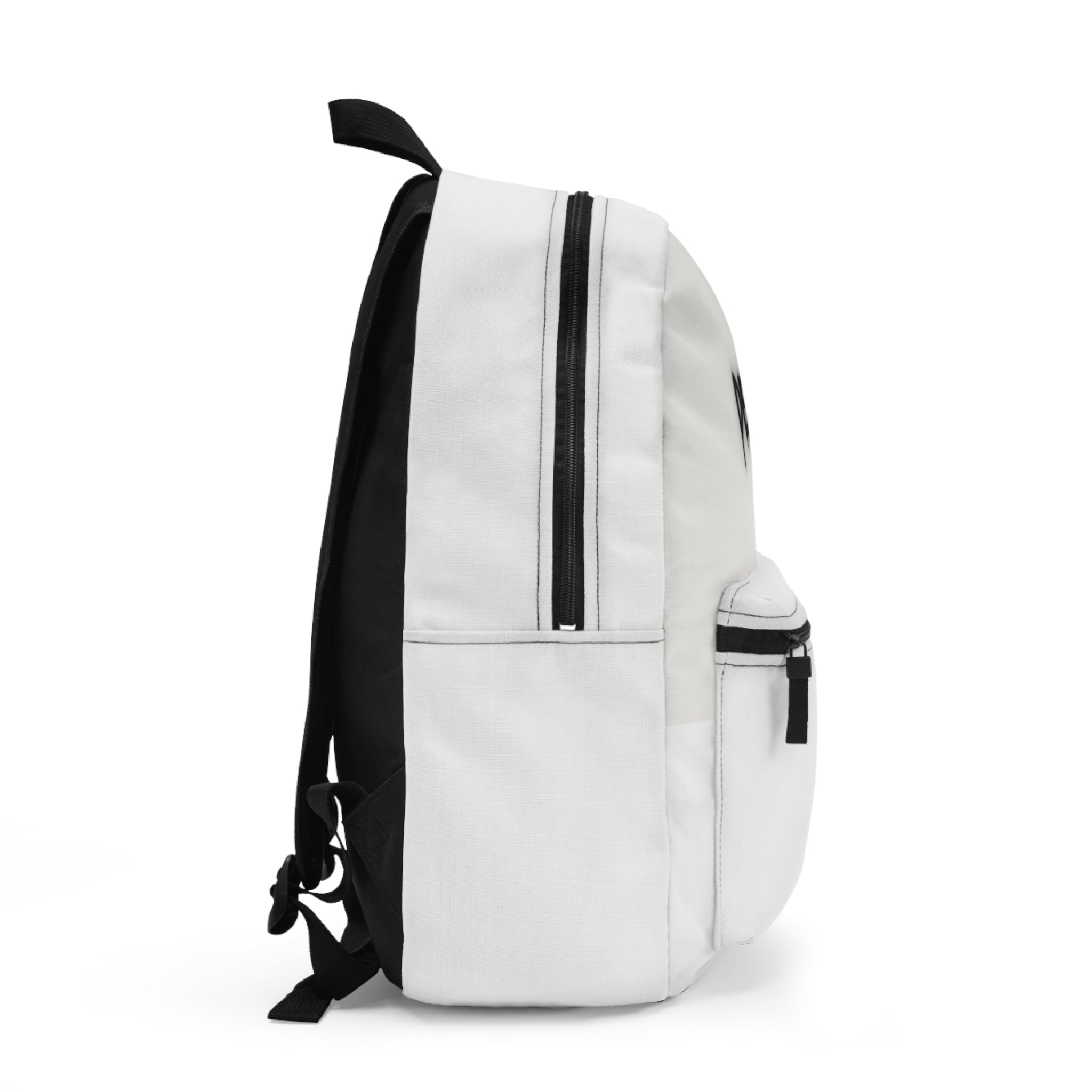 White Graffiti Text Backpack — Urban Tee Fr Designe Logo School Bag