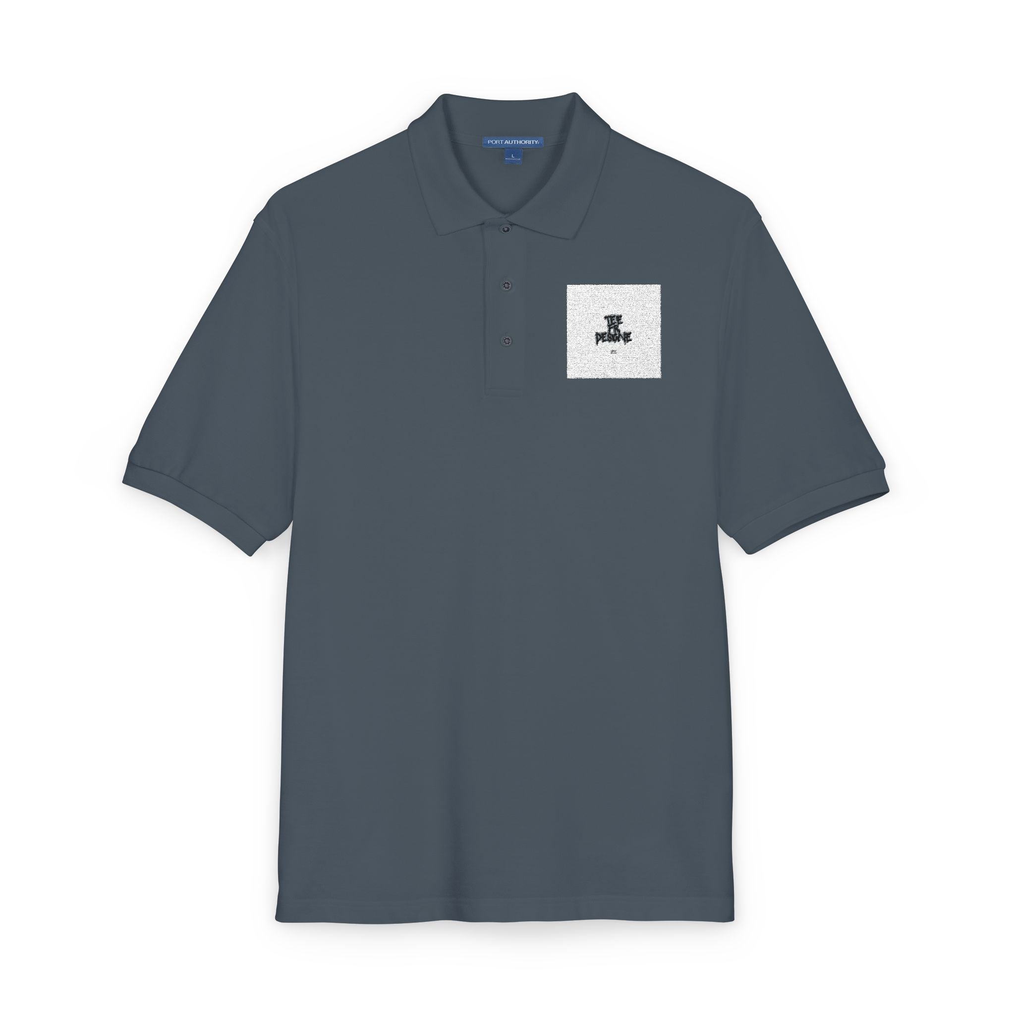 Embroidered Polo Shirt — Subtle Anchor Crest Chest Logo