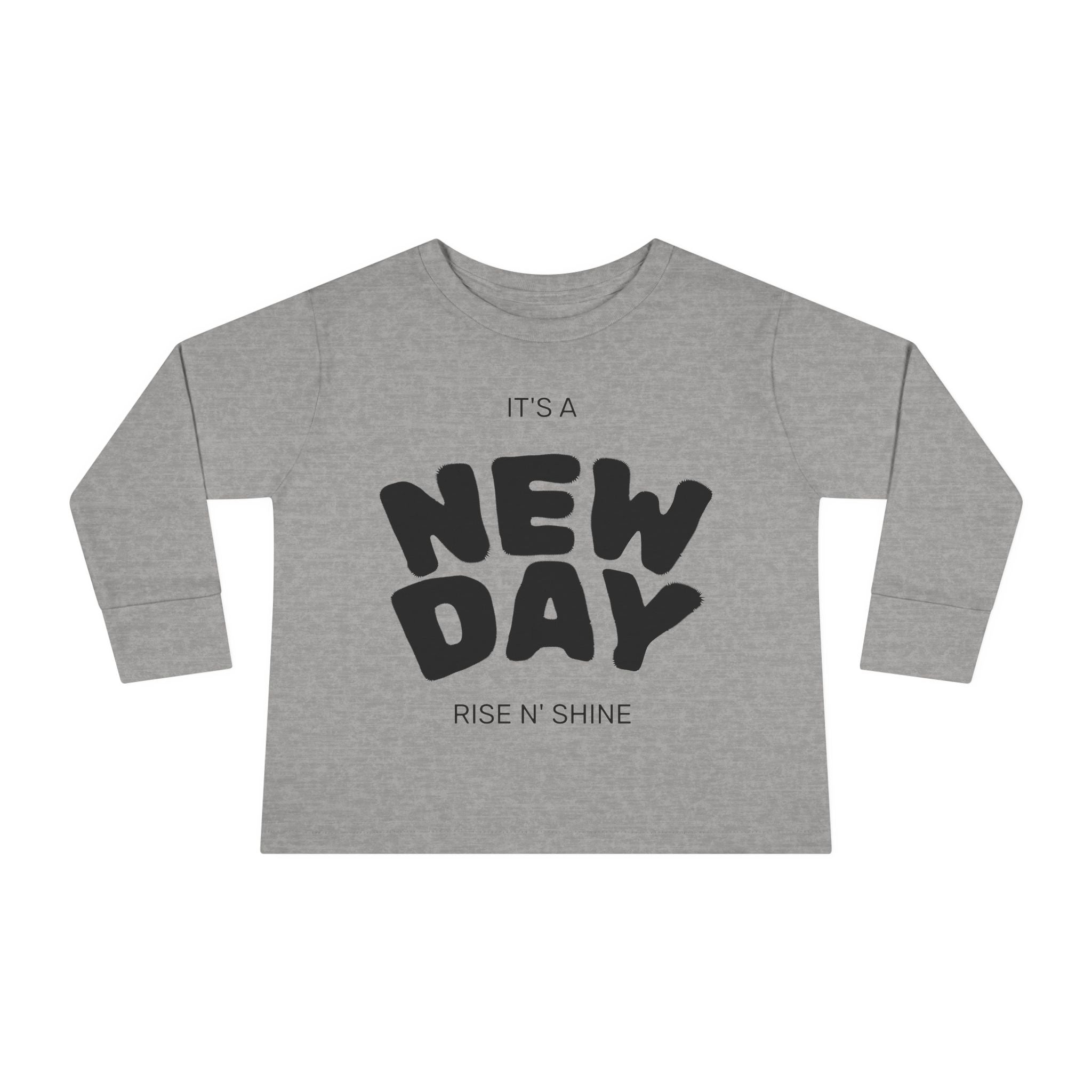 Adorable Toddler Long Sleeve Tee - "New Day" Rise & Shine Design