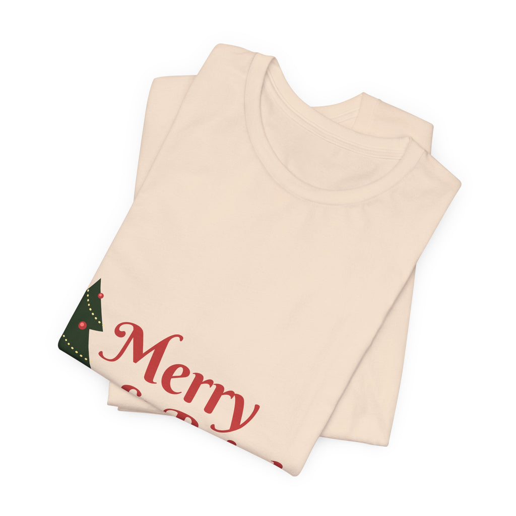 Tee de Noël joyeux et lumineux - T-shirt graphique d'arbre de vacances festif