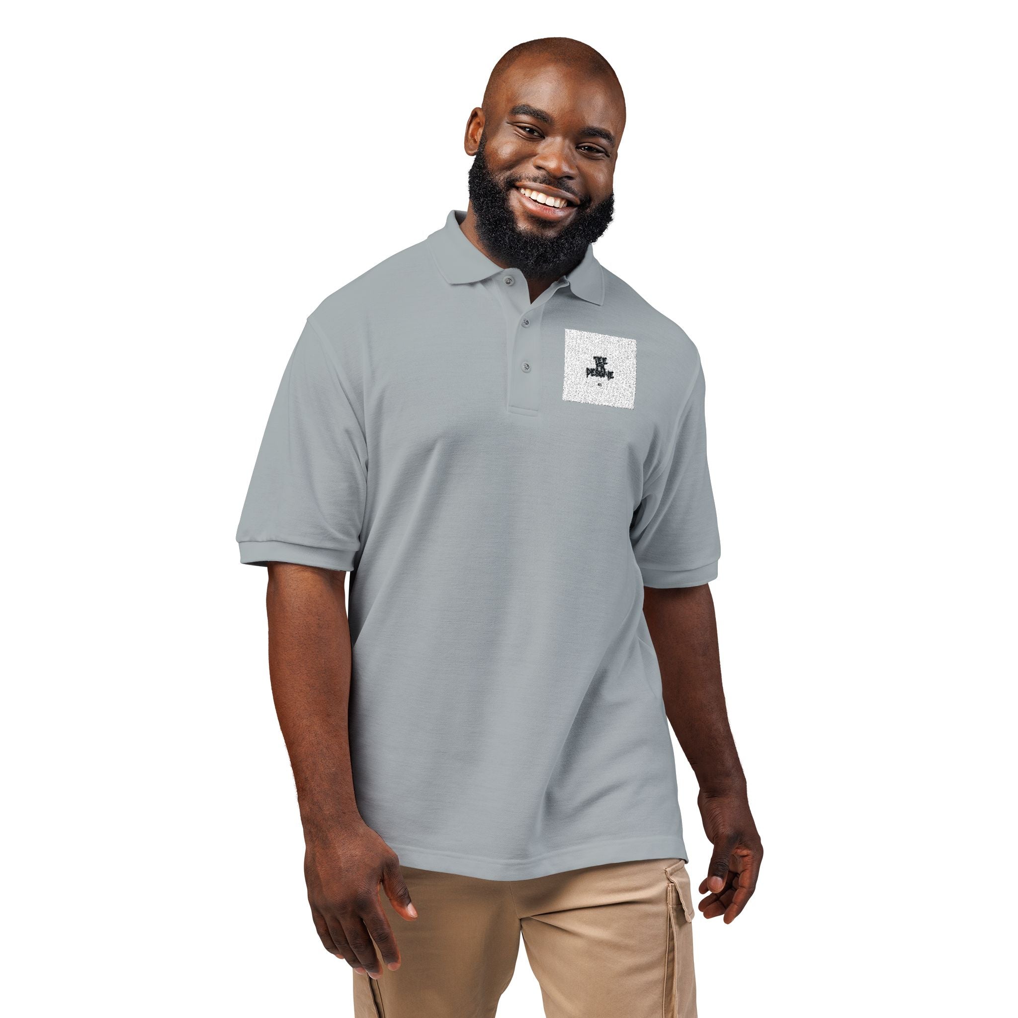 Embroidered Polo Shirt — Subtle Anchor Crest Chest Logo
