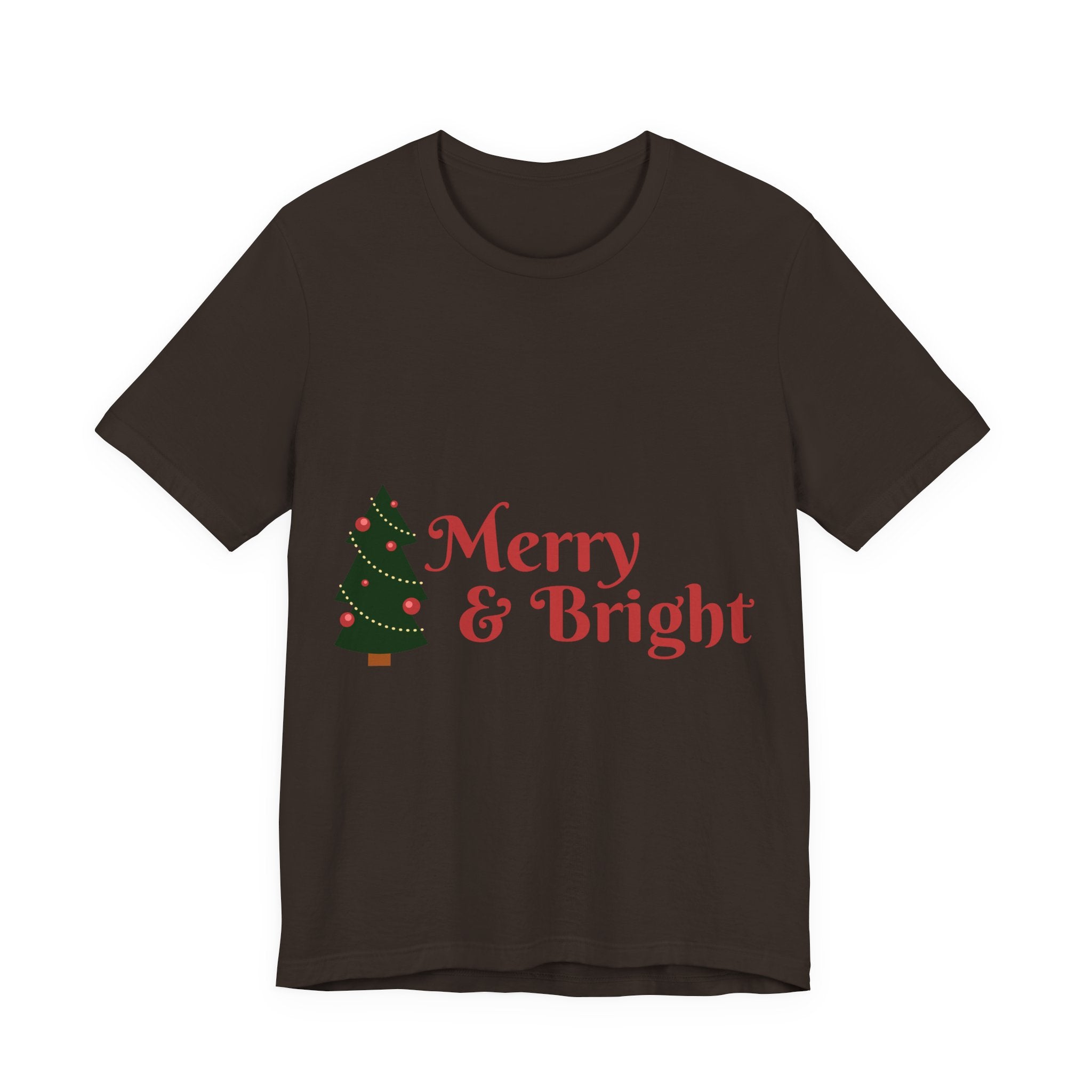 Tee de Noël joyeux et lumineux - T-shirt graphique d'arbre de vacances festif