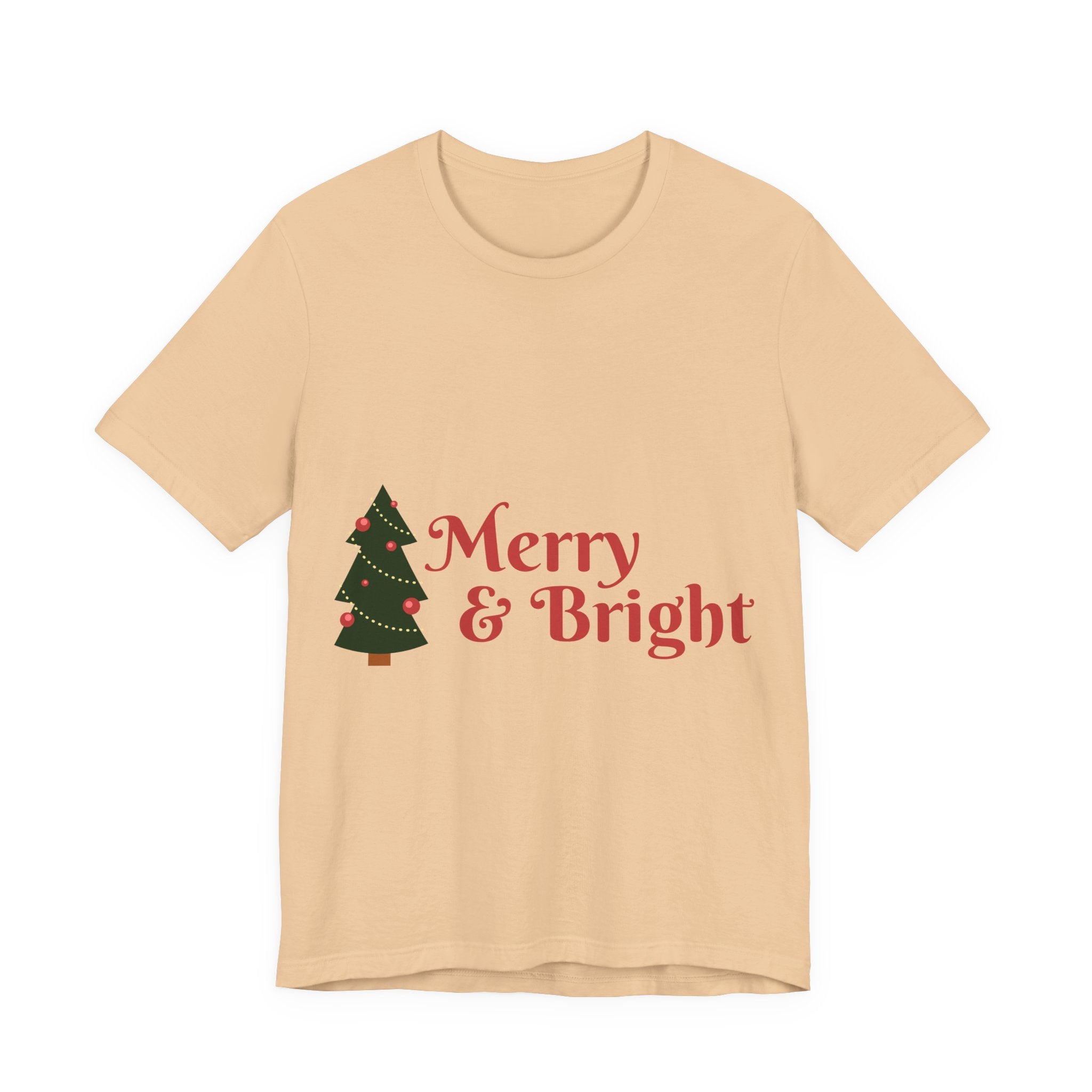 Tee de Noël joyeux et lumineux - T-shirt graphique d'arbre de vacances festif