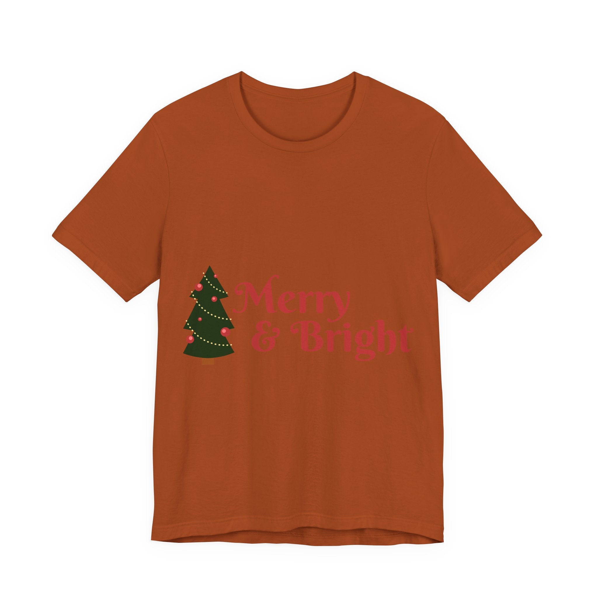 Tee de Noël joyeux et lumineux - T-shirt graphique d'arbre de vacances festif