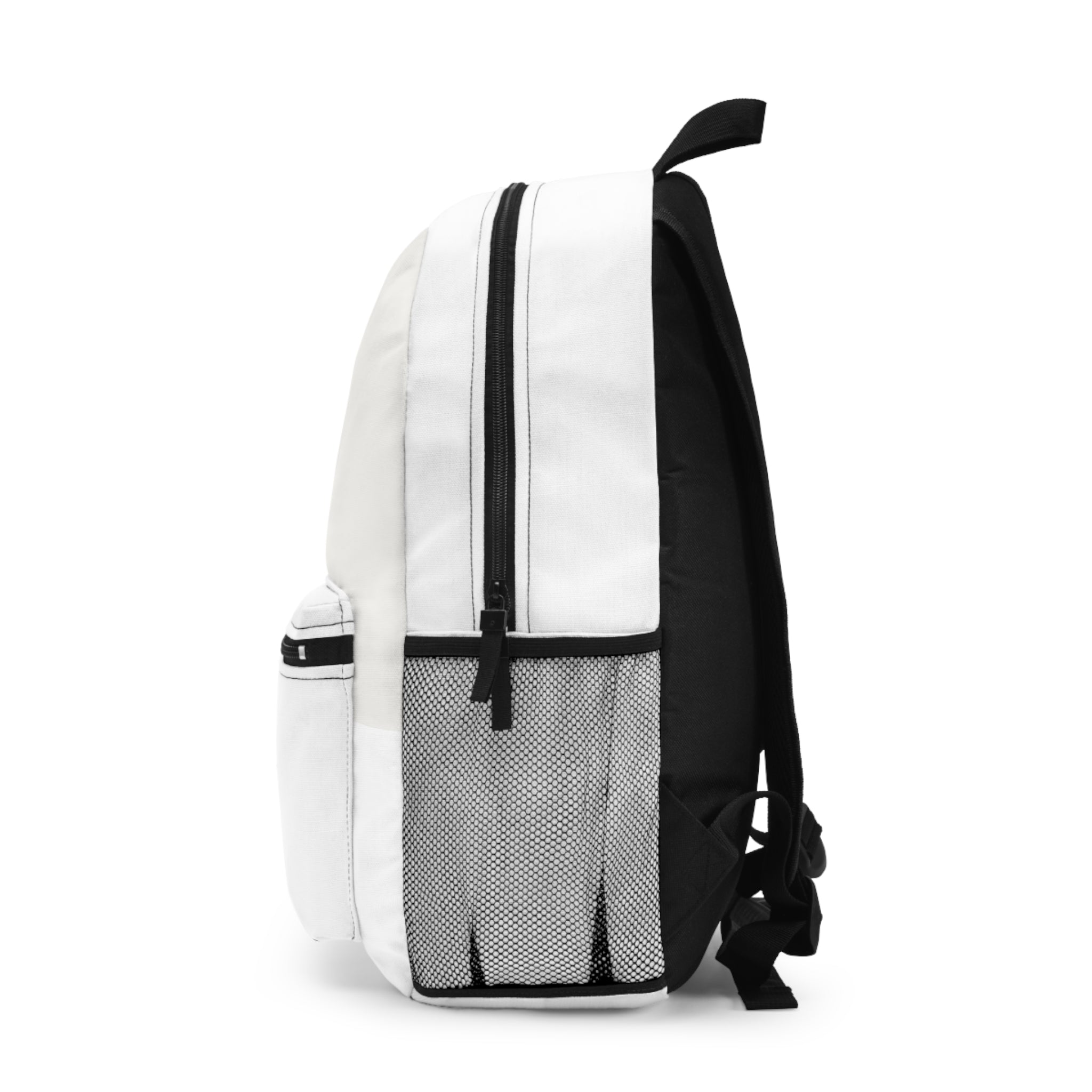 White Graffiti Text Backpack — Urban Tee Fr Designe Logo School Bag