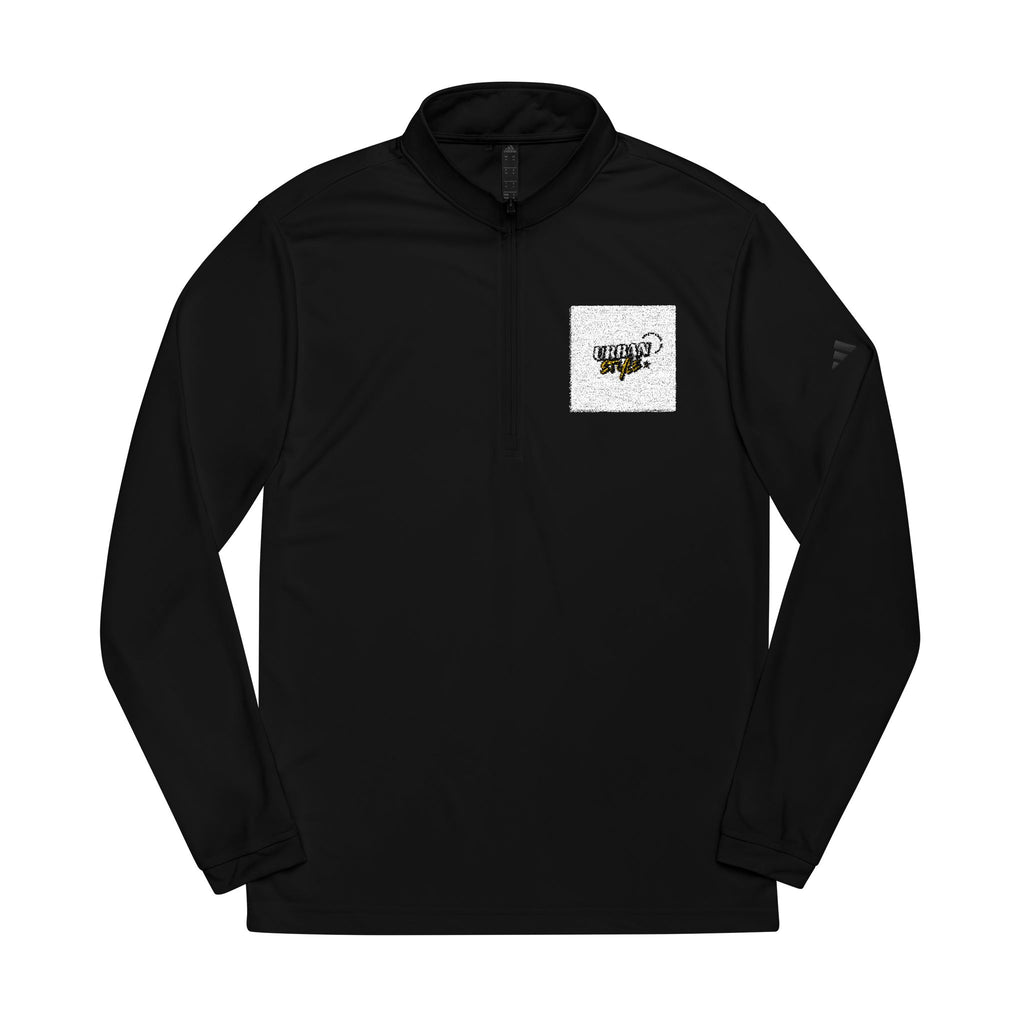 Pull adidas Quarter-Zip brodé - Veste de performance blanche avec logo sur la poitrine