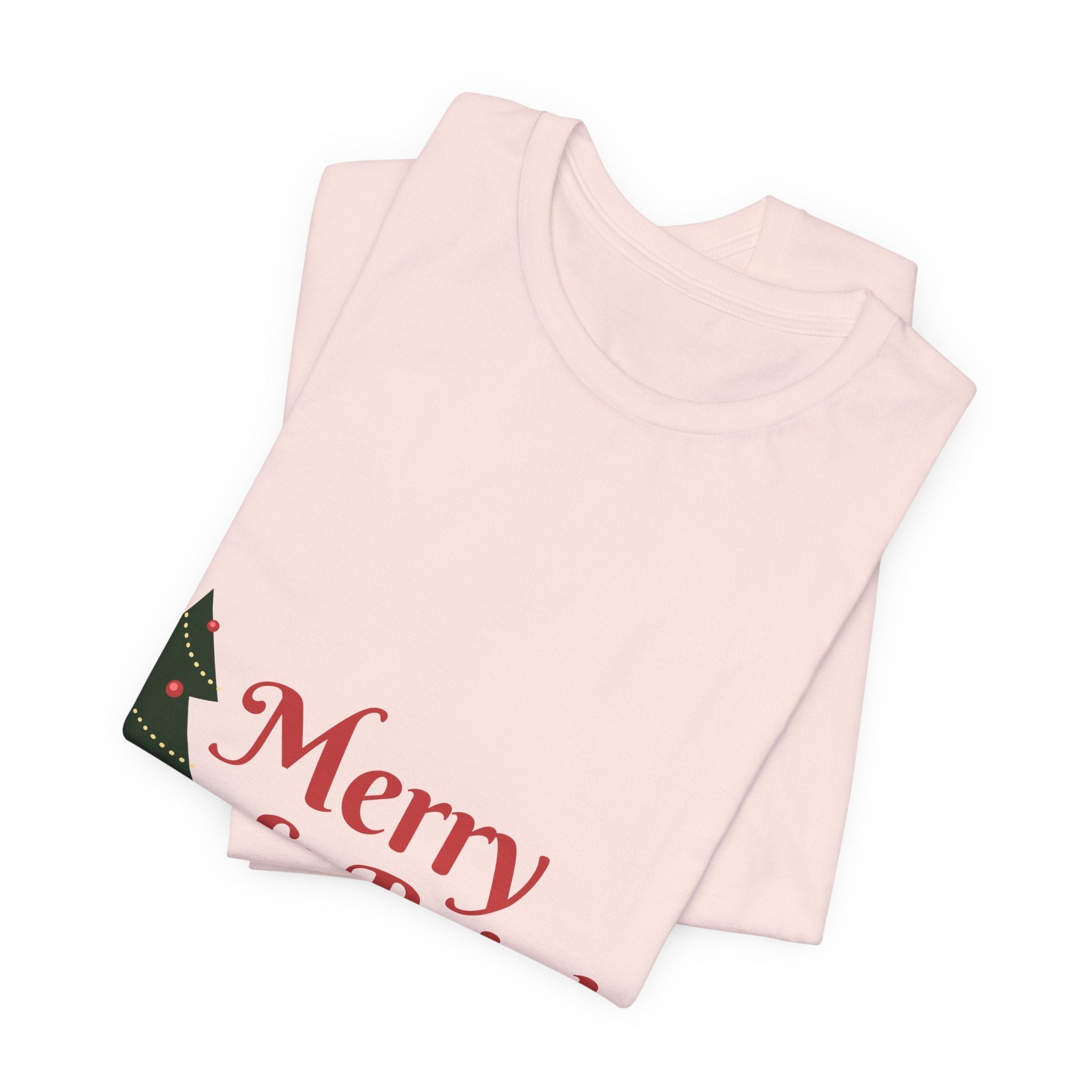 Tee de Noël joyeux et lumineux - T-shirt graphique d'arbre de vacances festif